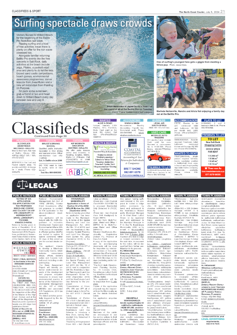 The North Coast Courier – 05 July 2024 page 21