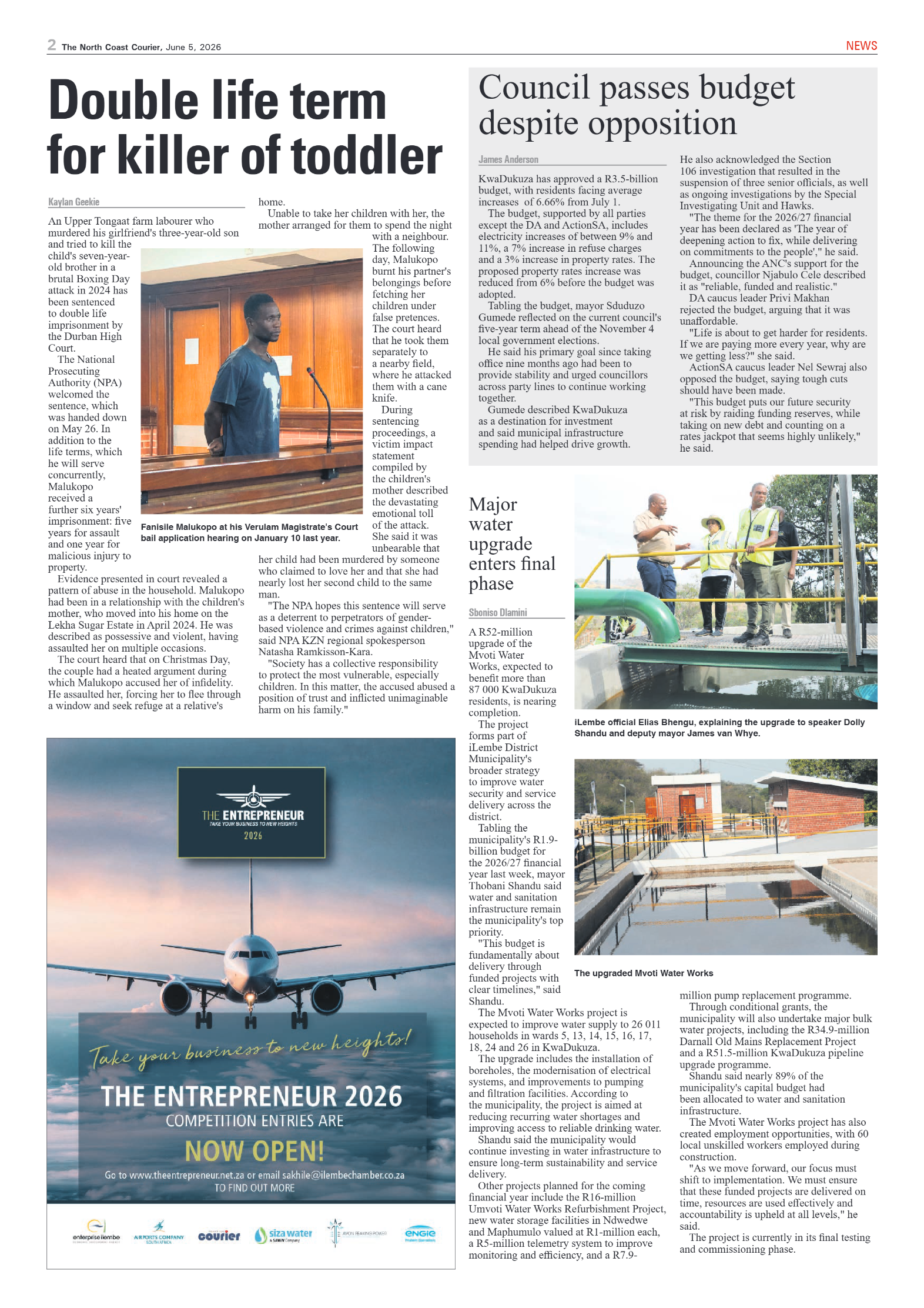 The North Coast Courier – 05 June 2026 page 2