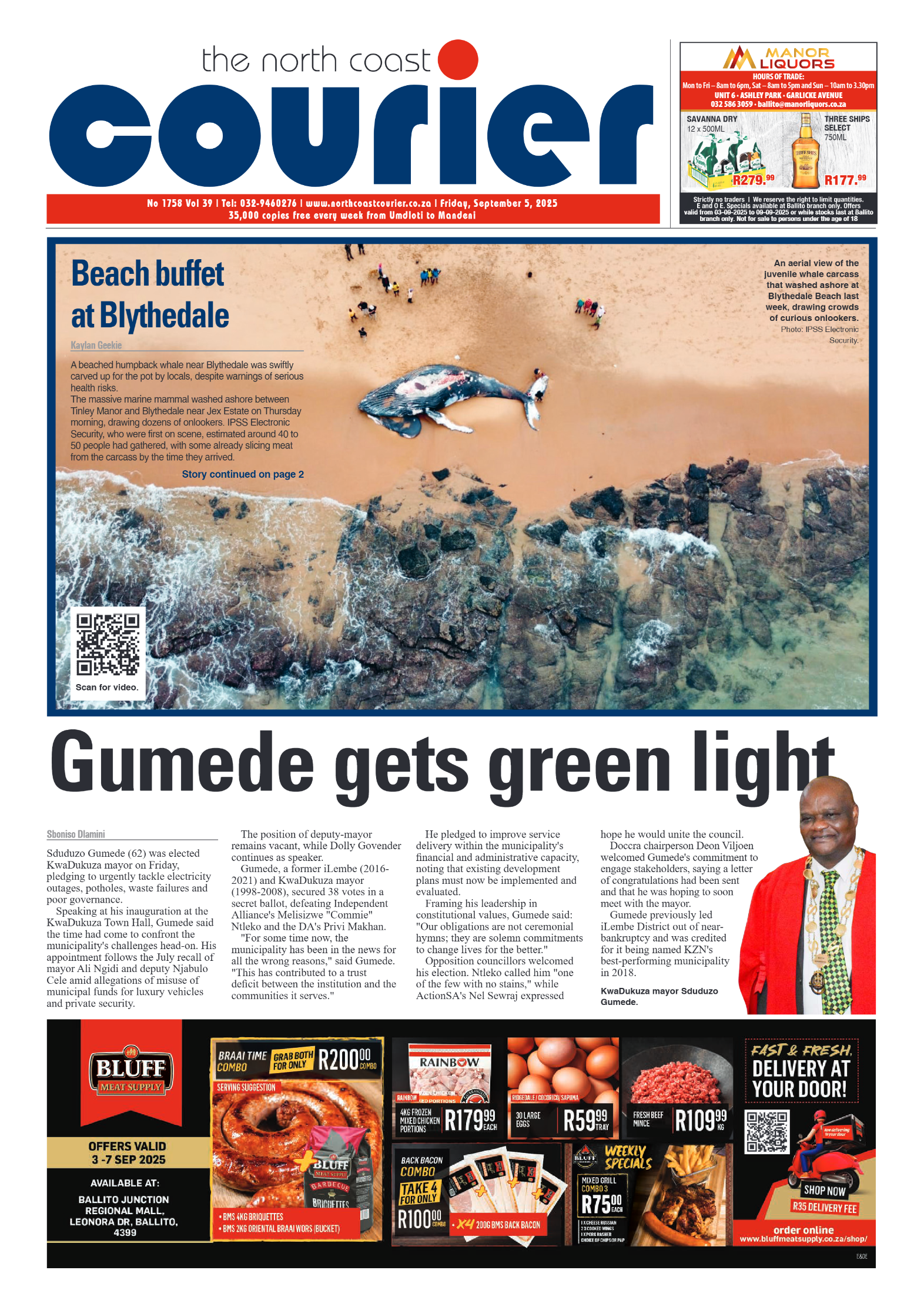 The North Coast Courier – 05 September 2025 page 1