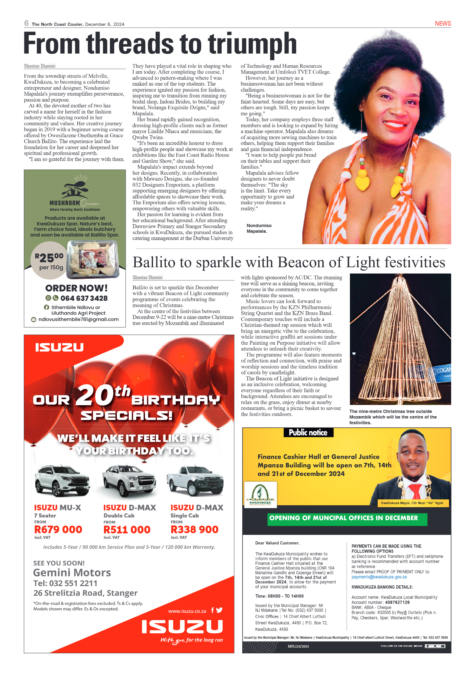The North Coast Courier – 06 December 2024 page 6