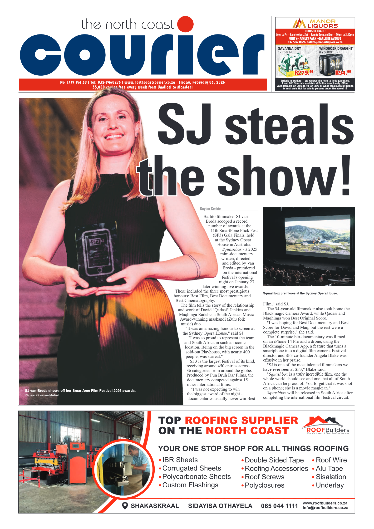 The North Coast Courier – 06 February 2026 page 1