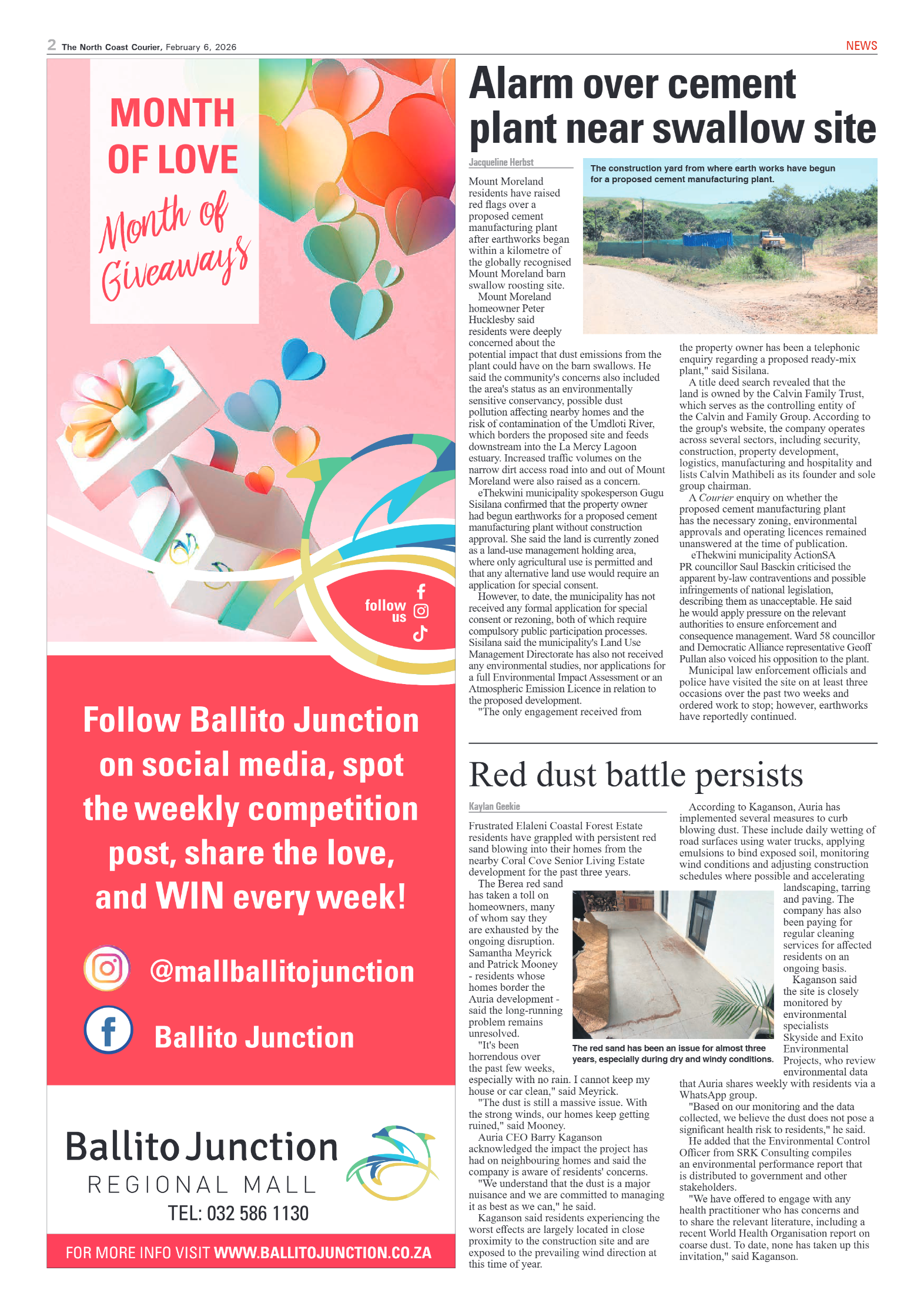 The North Coast Courier – 06 February 2026 page 2