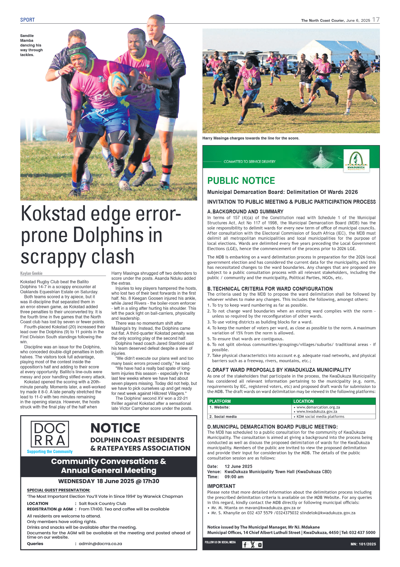 The North Coast Courier – 06 June 2025 page 17