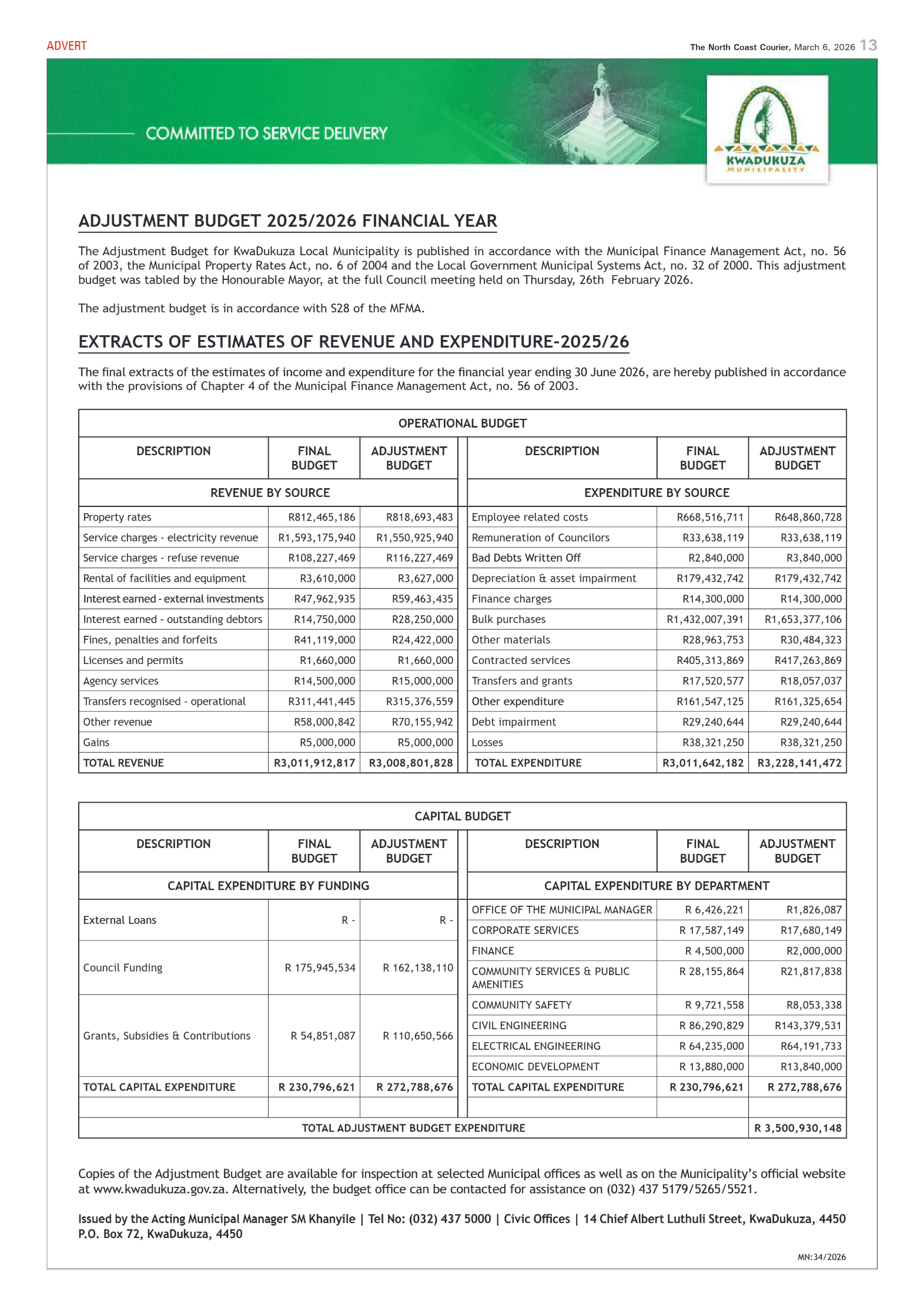 The North Coast Courier – 06 March 2026 page 13