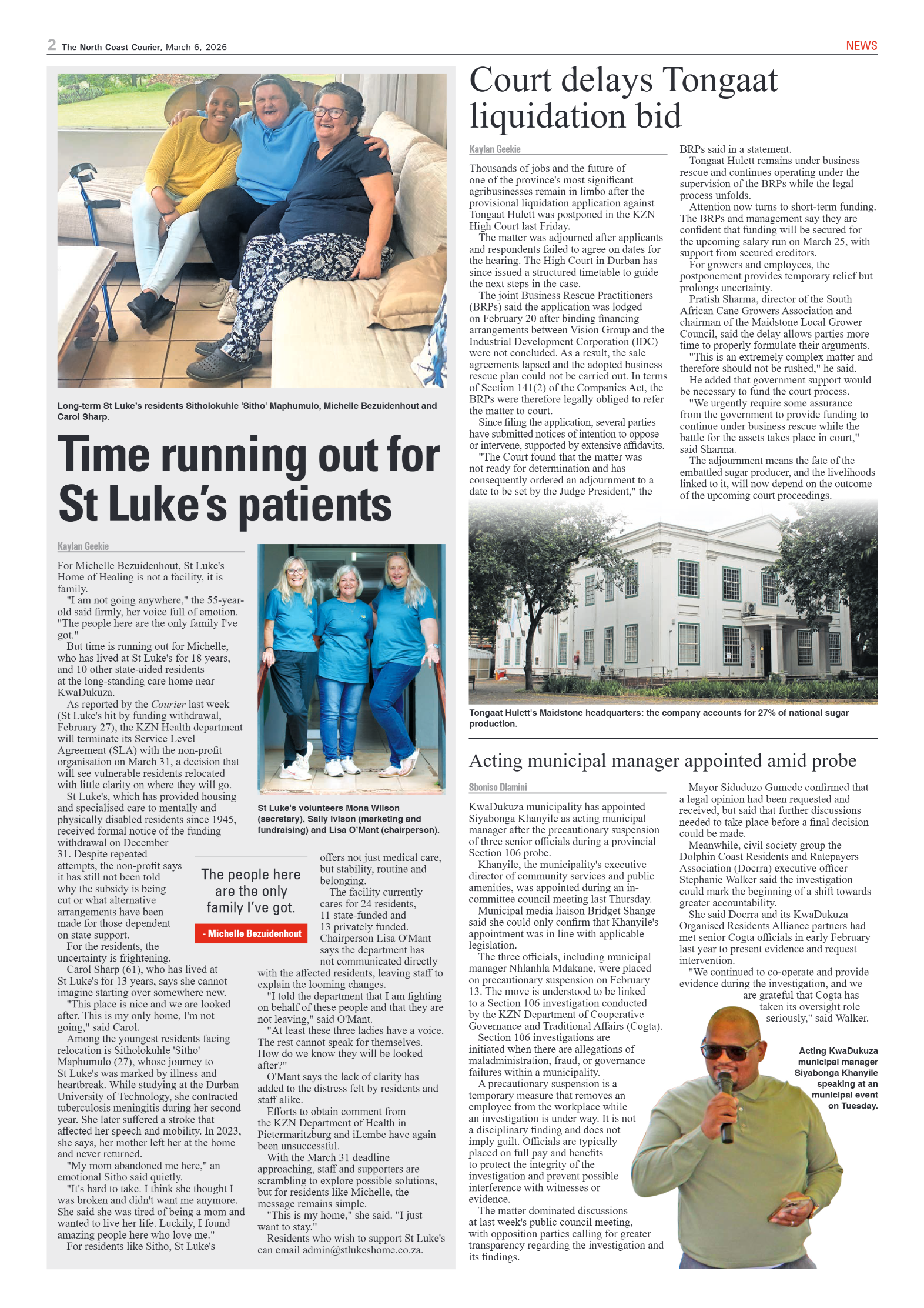 The North Coast Courier – 06 March 2026 page 2