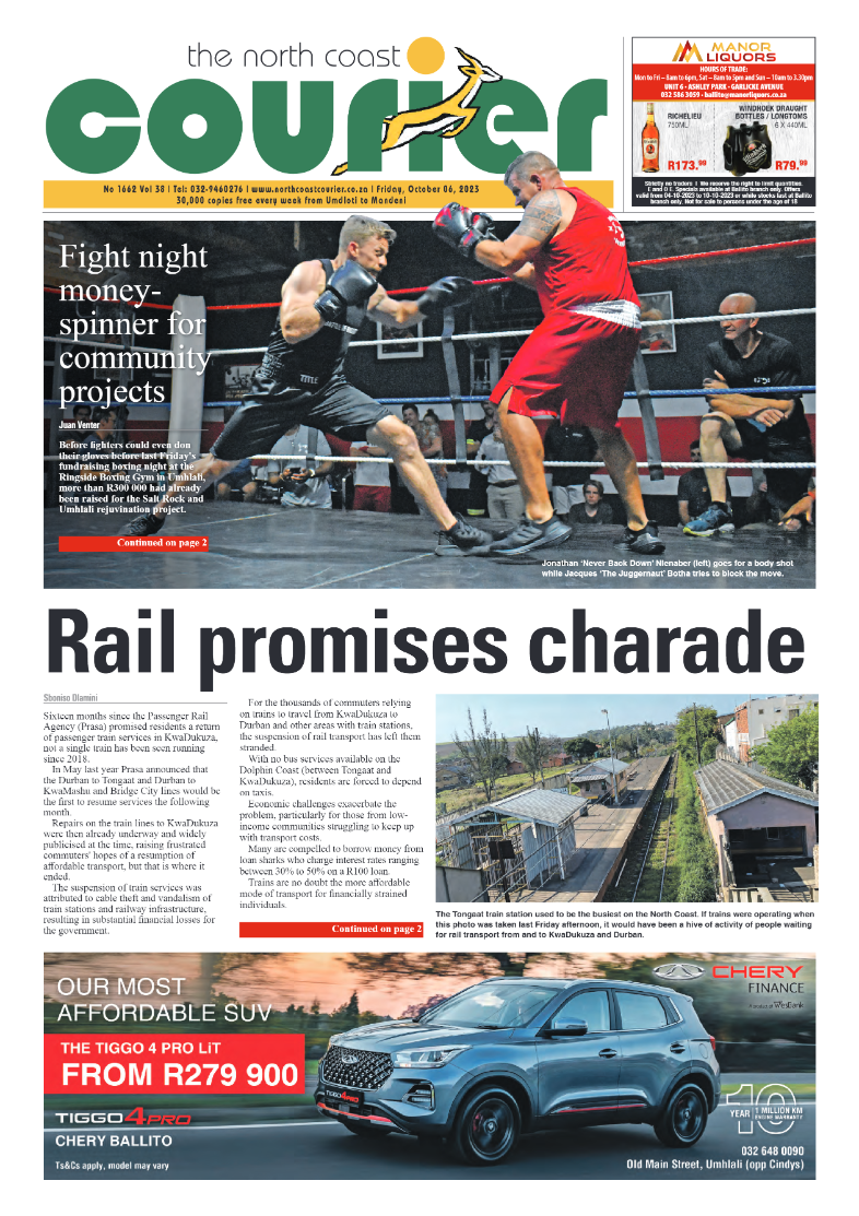 The North Coast Courier 06 October 2023 page 1