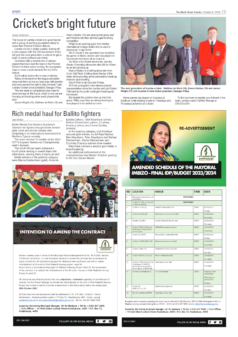 The North Coast Courier 06 October 2023 page 15