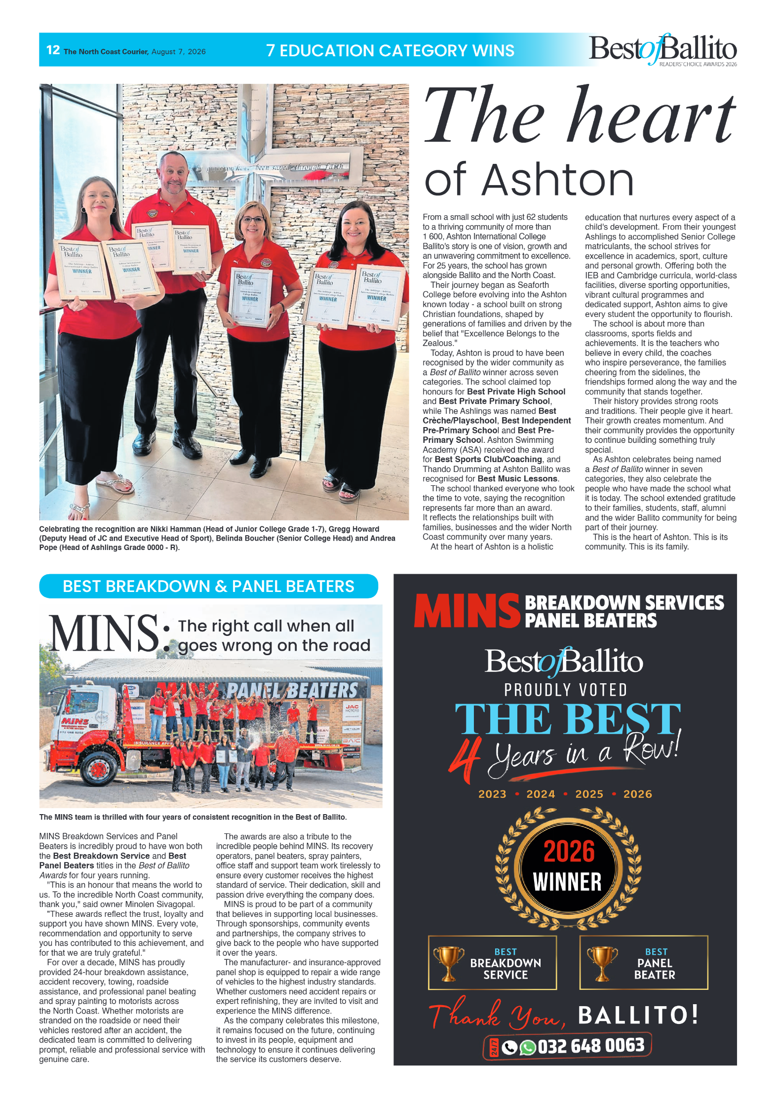 The North Coast Courier – 07 August 2026 page 12