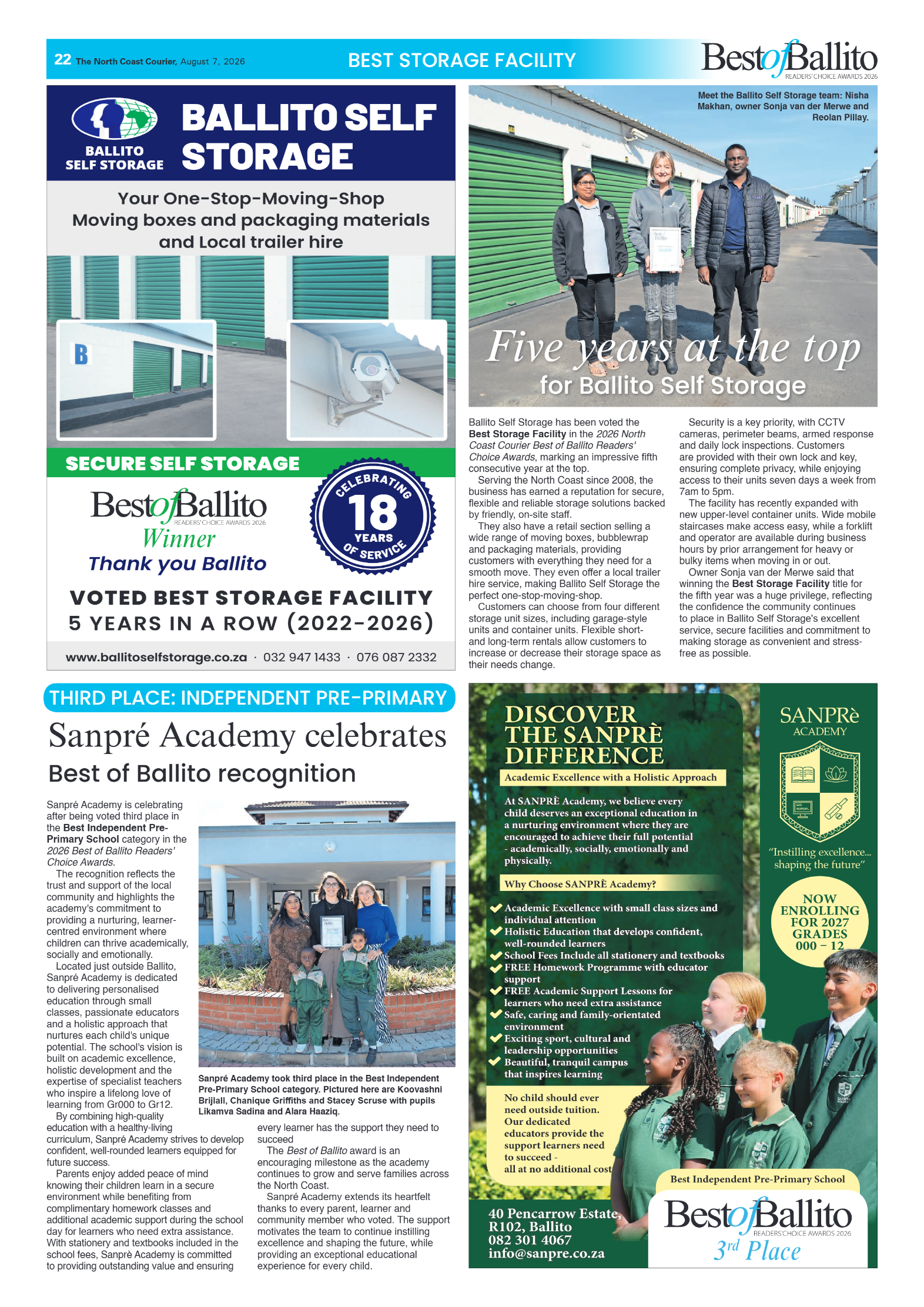 The North Coast Courier – 07 August 2026 page 22