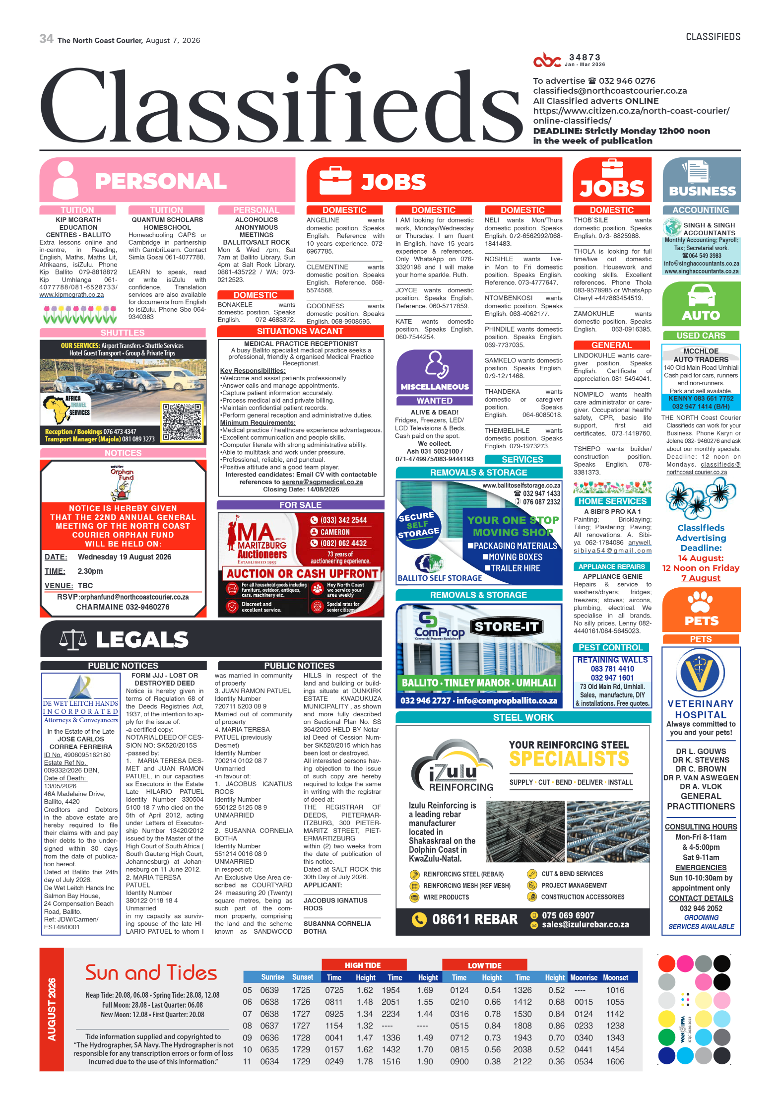 The North Coast Courier – 07 August 2026 page 34