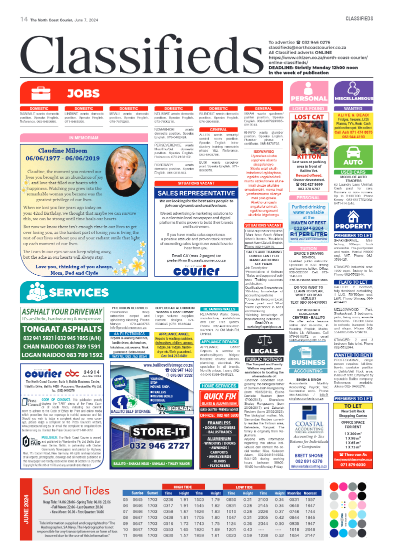 The North Coast Courier – 07 June 2024 page 14