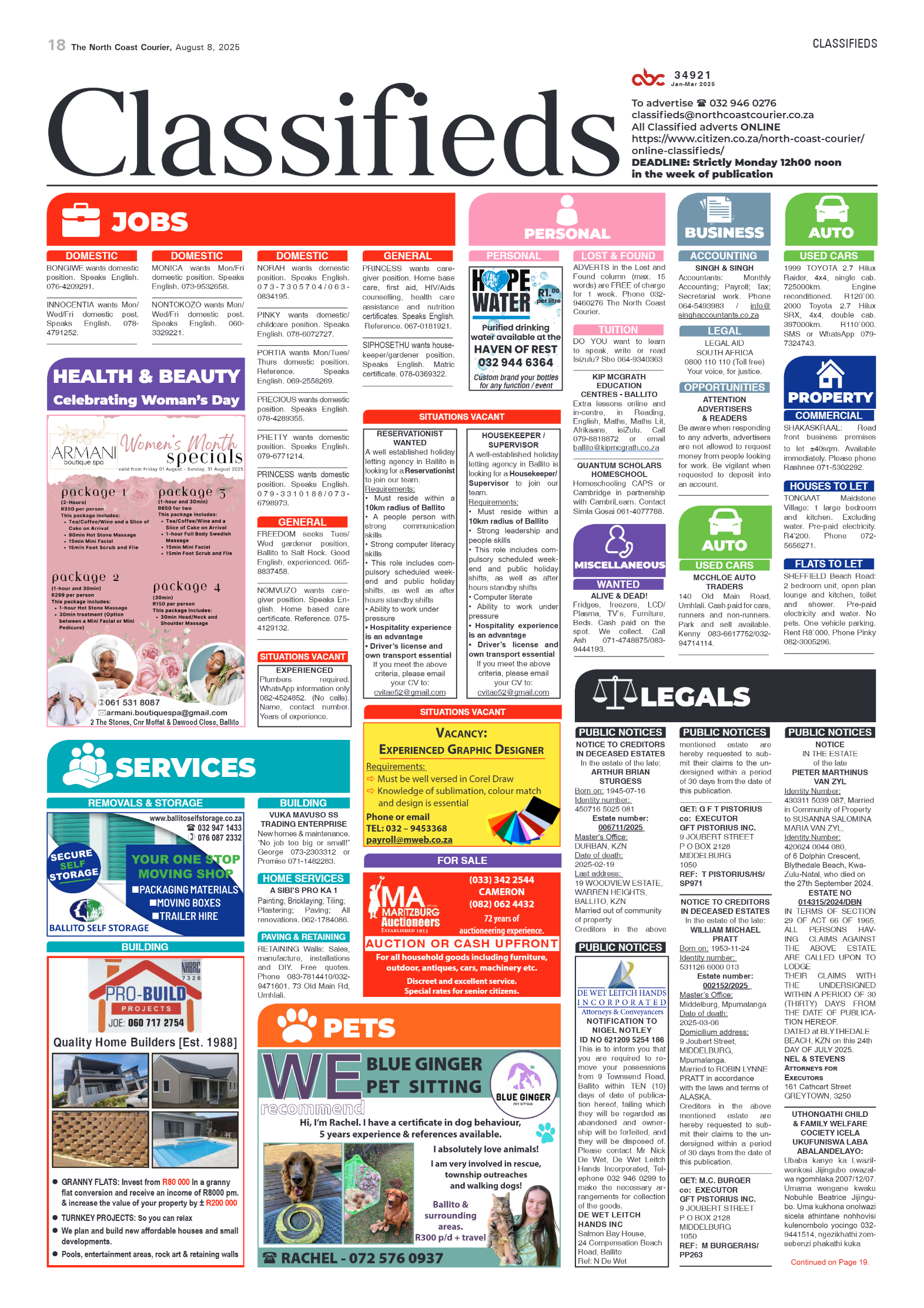 The North Coast Courier – 08 August 2025 page 18