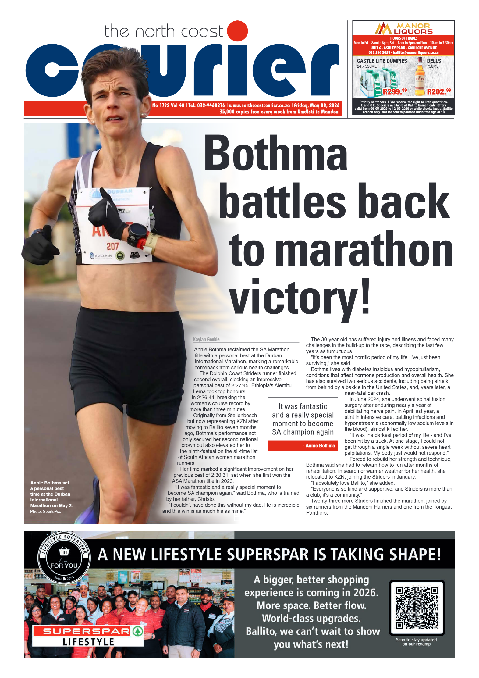 The North Coast Courier – 08 May 2026 page 1
