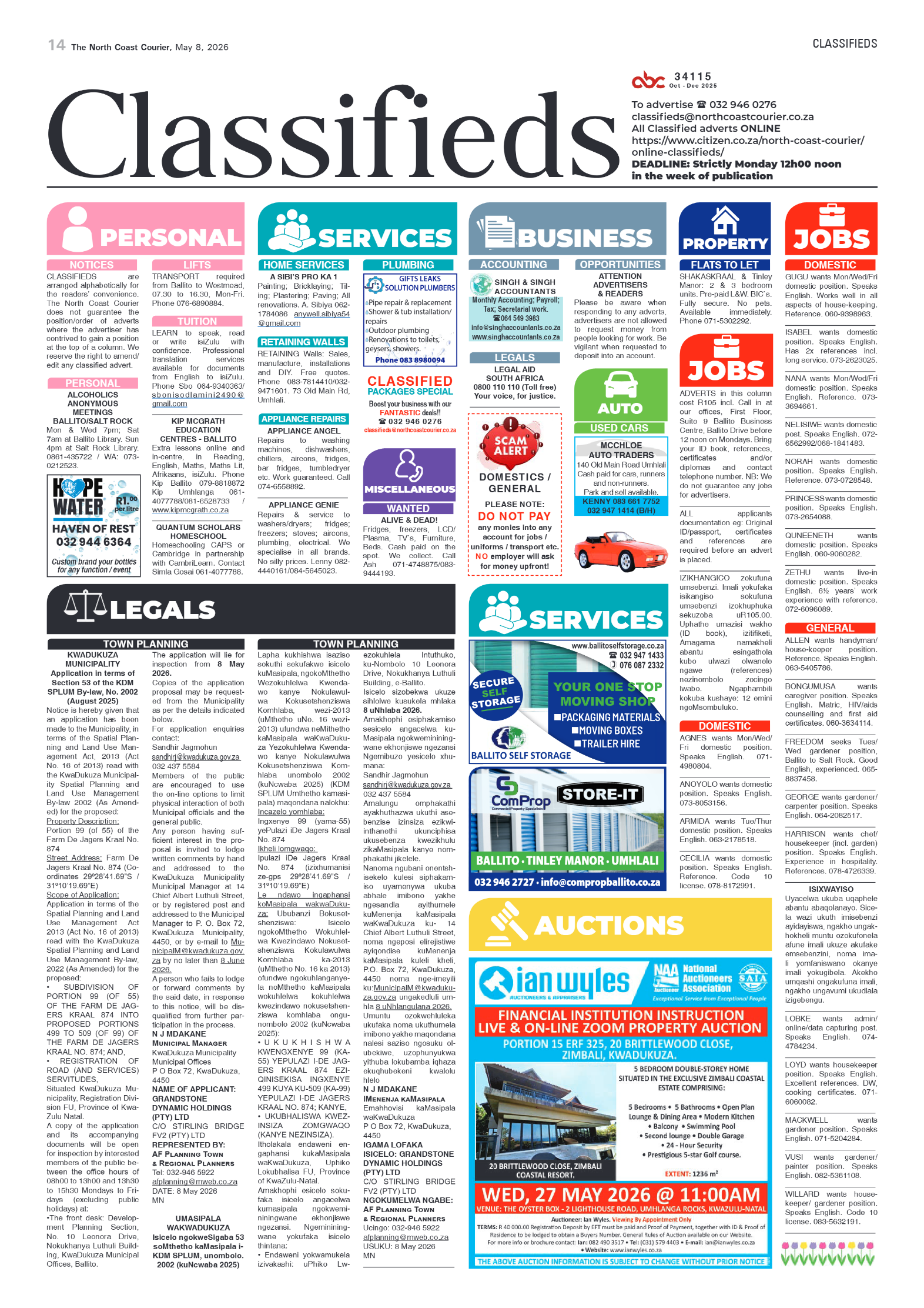 The North Coast Courier – 08 May 2026 page 14