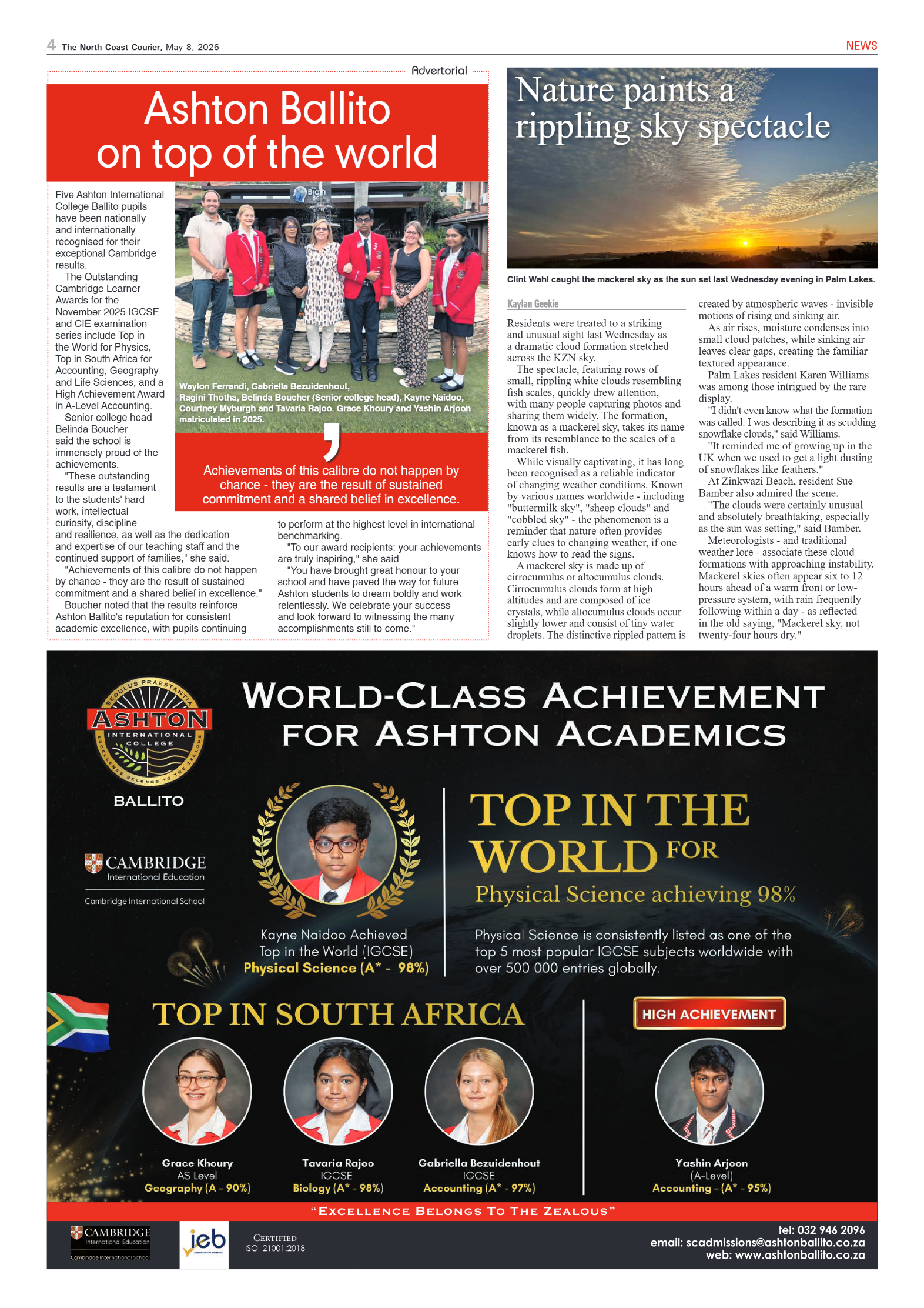 The North Coast Courier – 08 May 2026 page 4