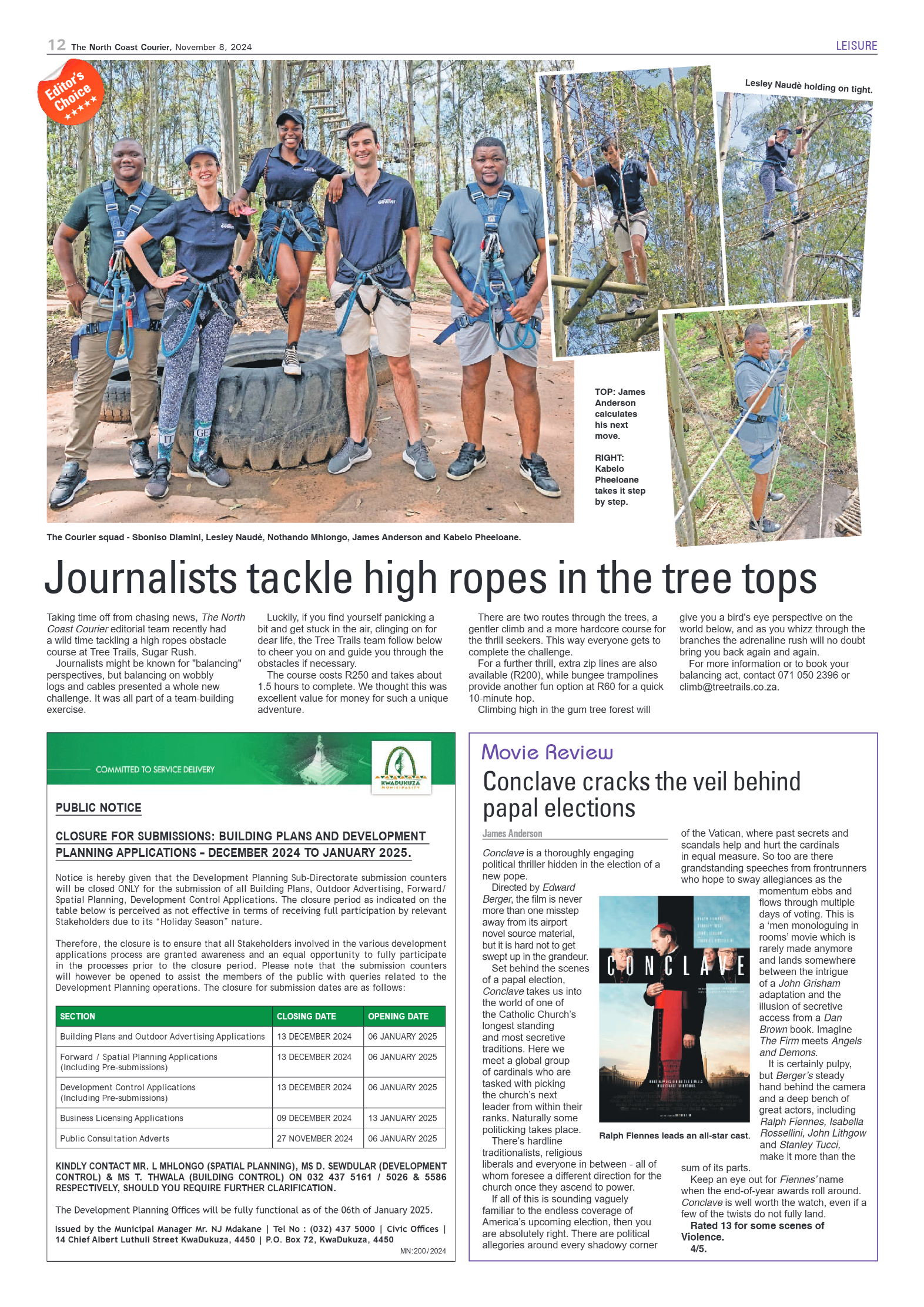 The North Coast Courier – 08 November 2024 page 12
