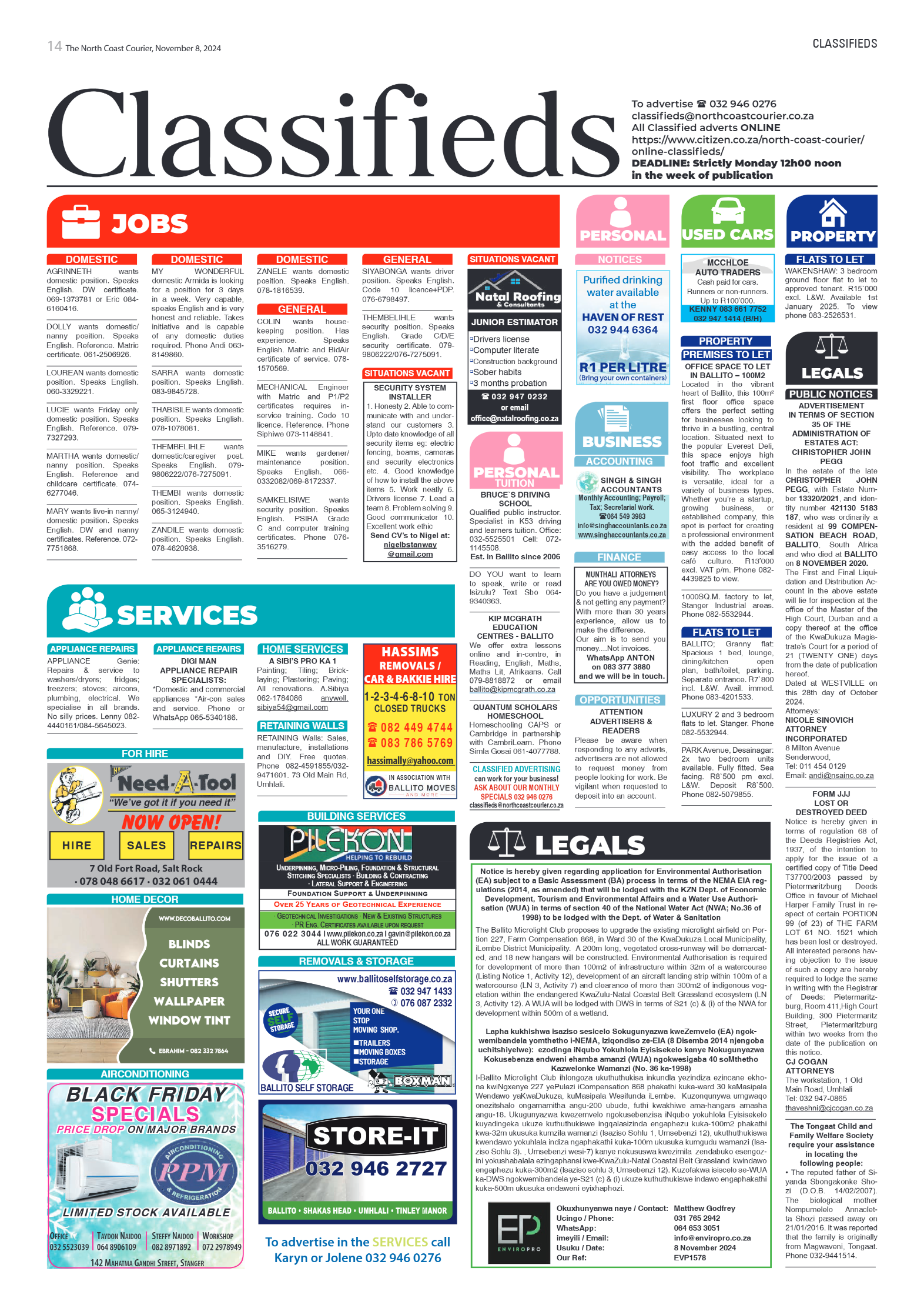 The North Coast Courier – 08 November 2024 page 14