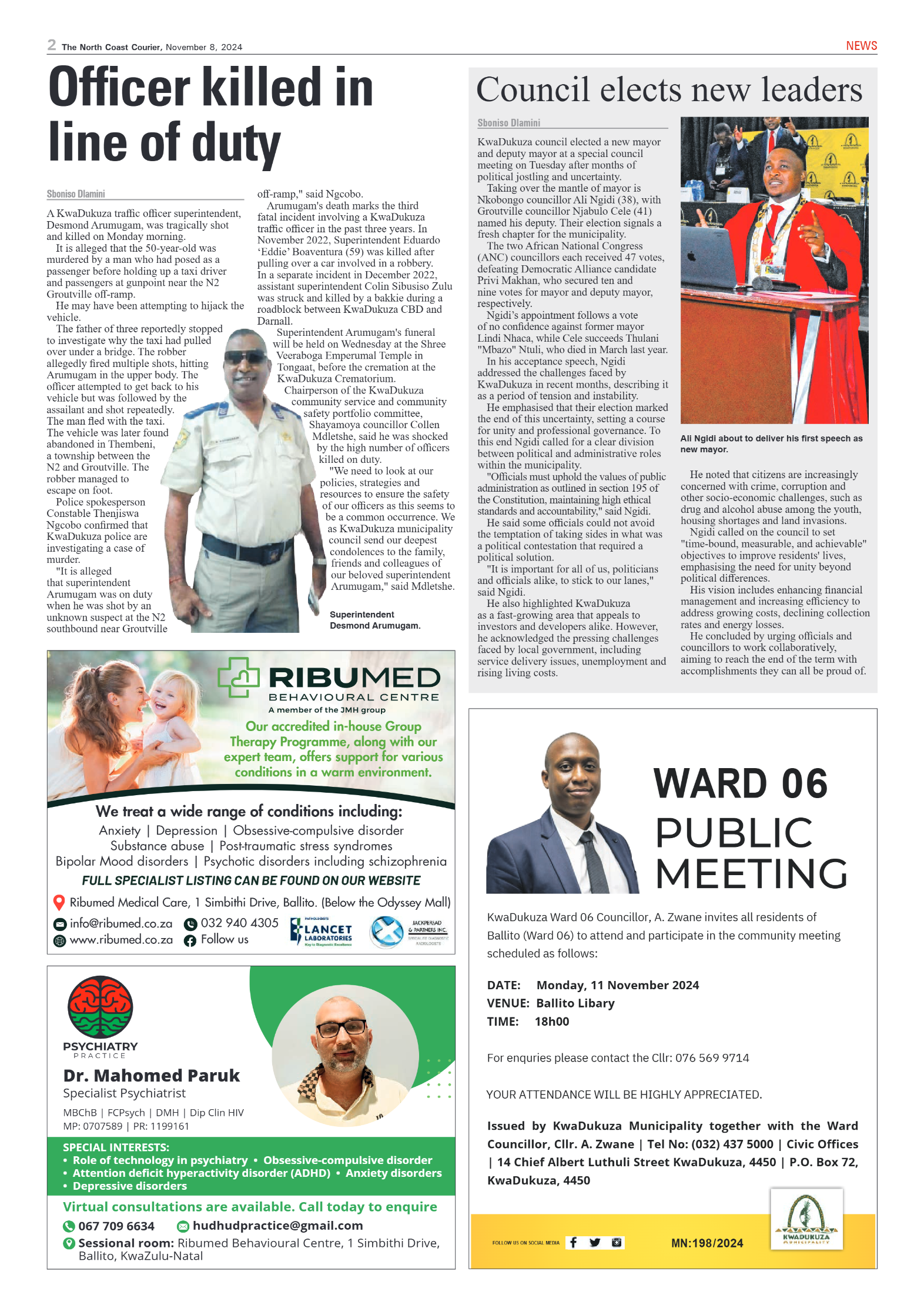 The North Coast Courier – 08 November 2024 page 2