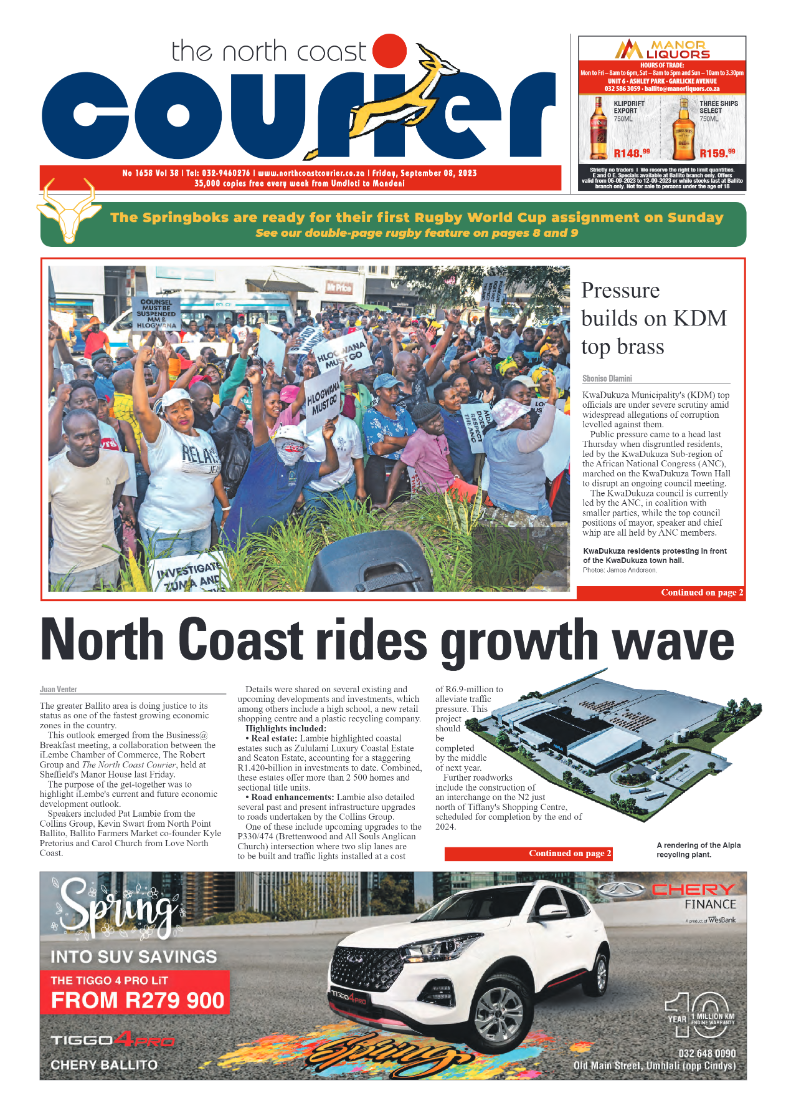 The North Coast Courier 08 September 2023 page 1