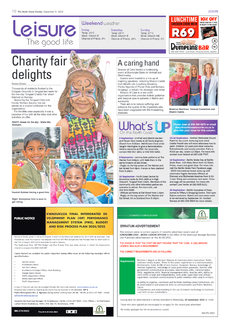 The North Coast Courier 08 September 2023 page 10
