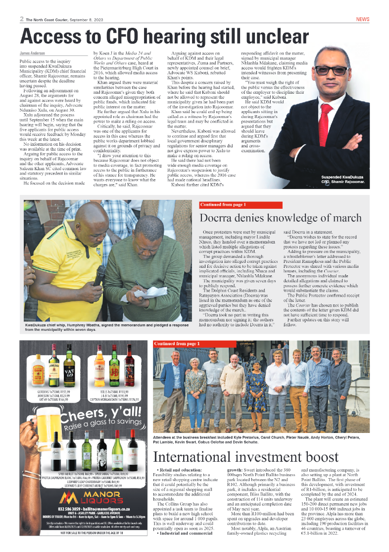 The North Coast Courier 08 September 2023 page 2
