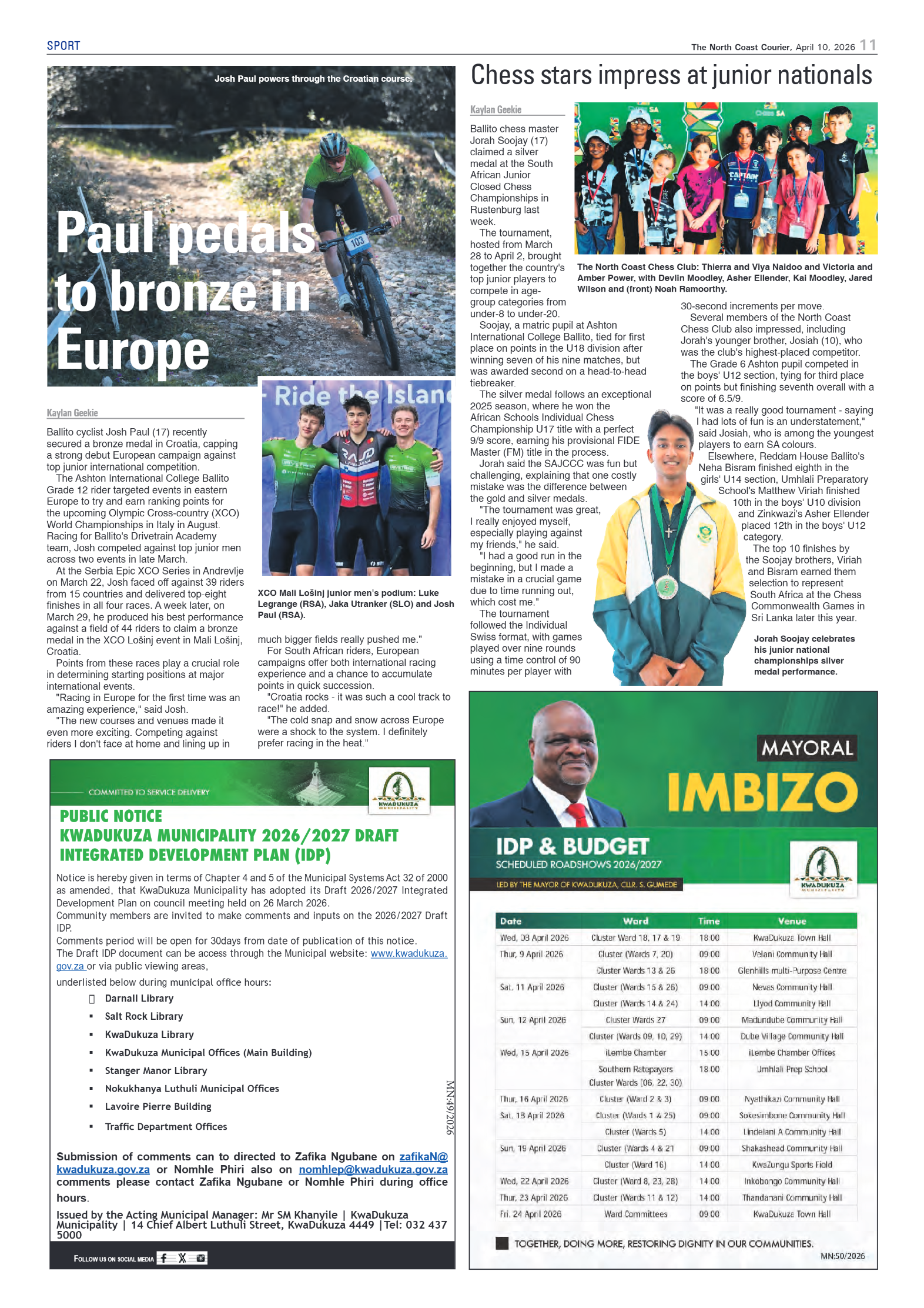 The North Coast Courier – 10 April 2026 page 11