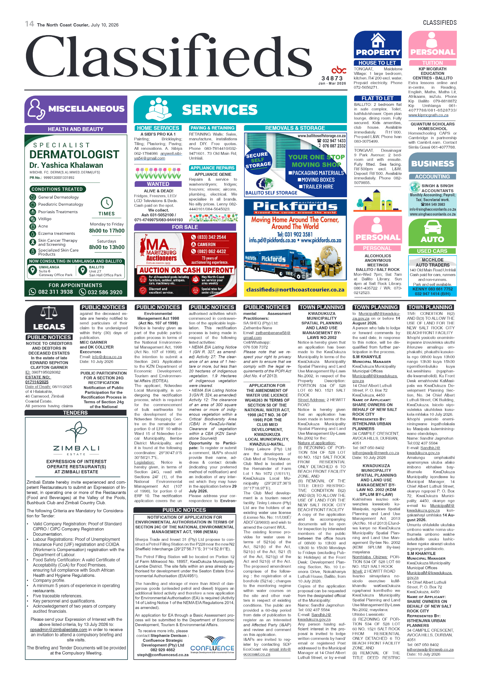 The North Coast Courier – 10 July 2026 page 14