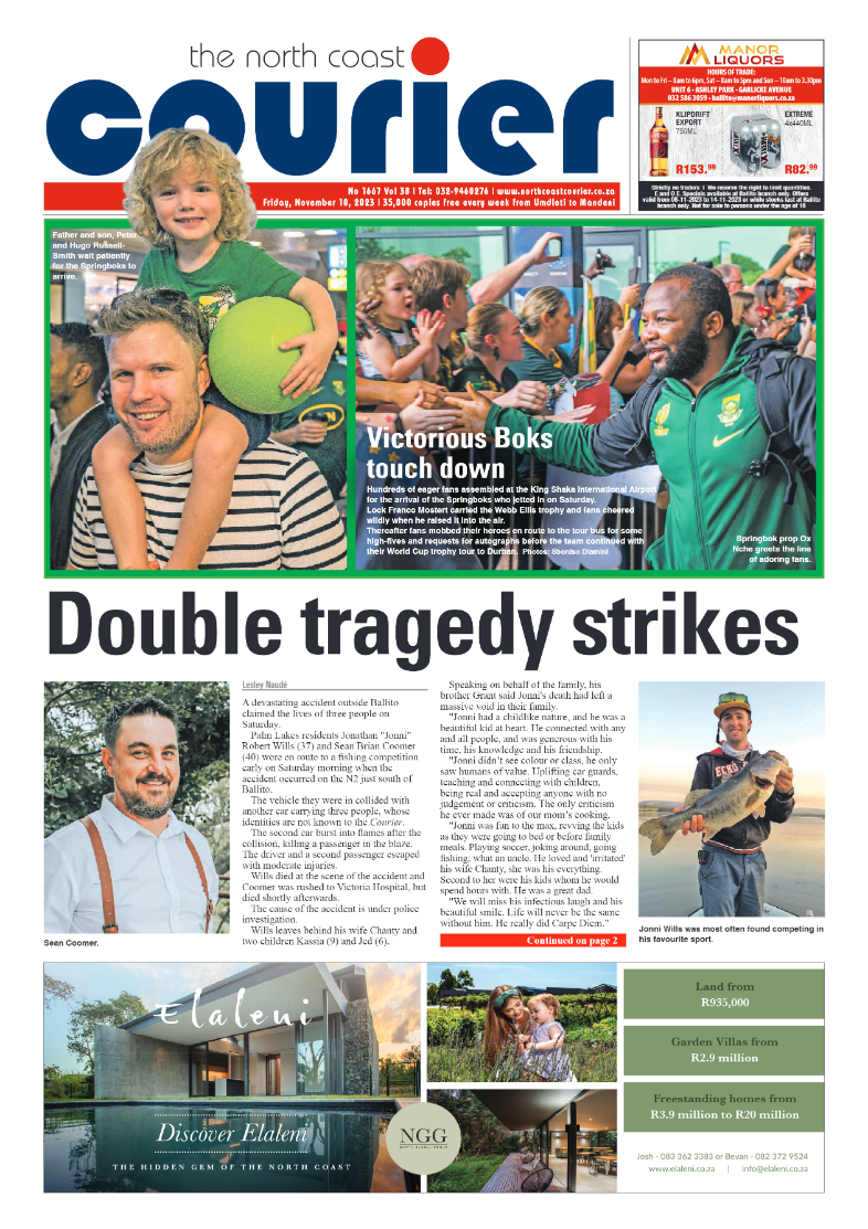 The North Coast Courier 10 November 2023 page 1