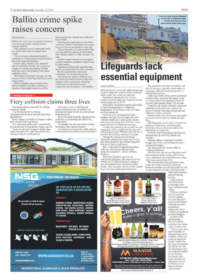 The North Coast Courier 10 November 2023 page 2