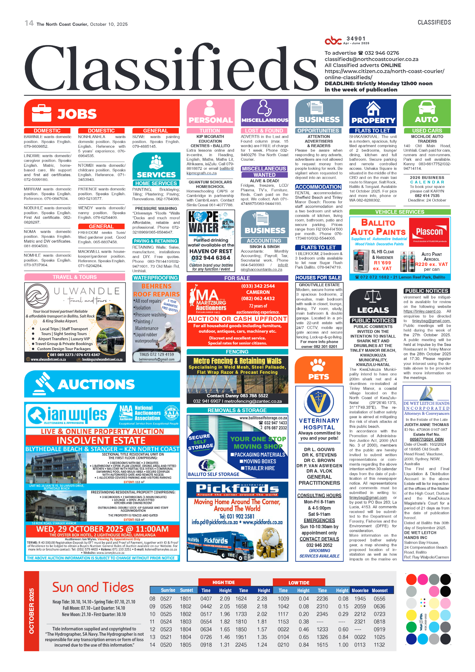 The North Coast Courier – 10 October 2025 page 14