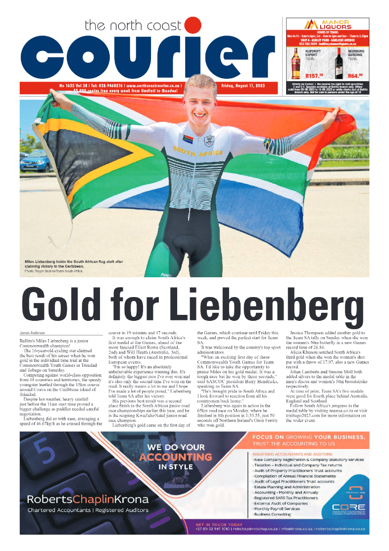 The North Coast Courier 11 August 2023 page 1