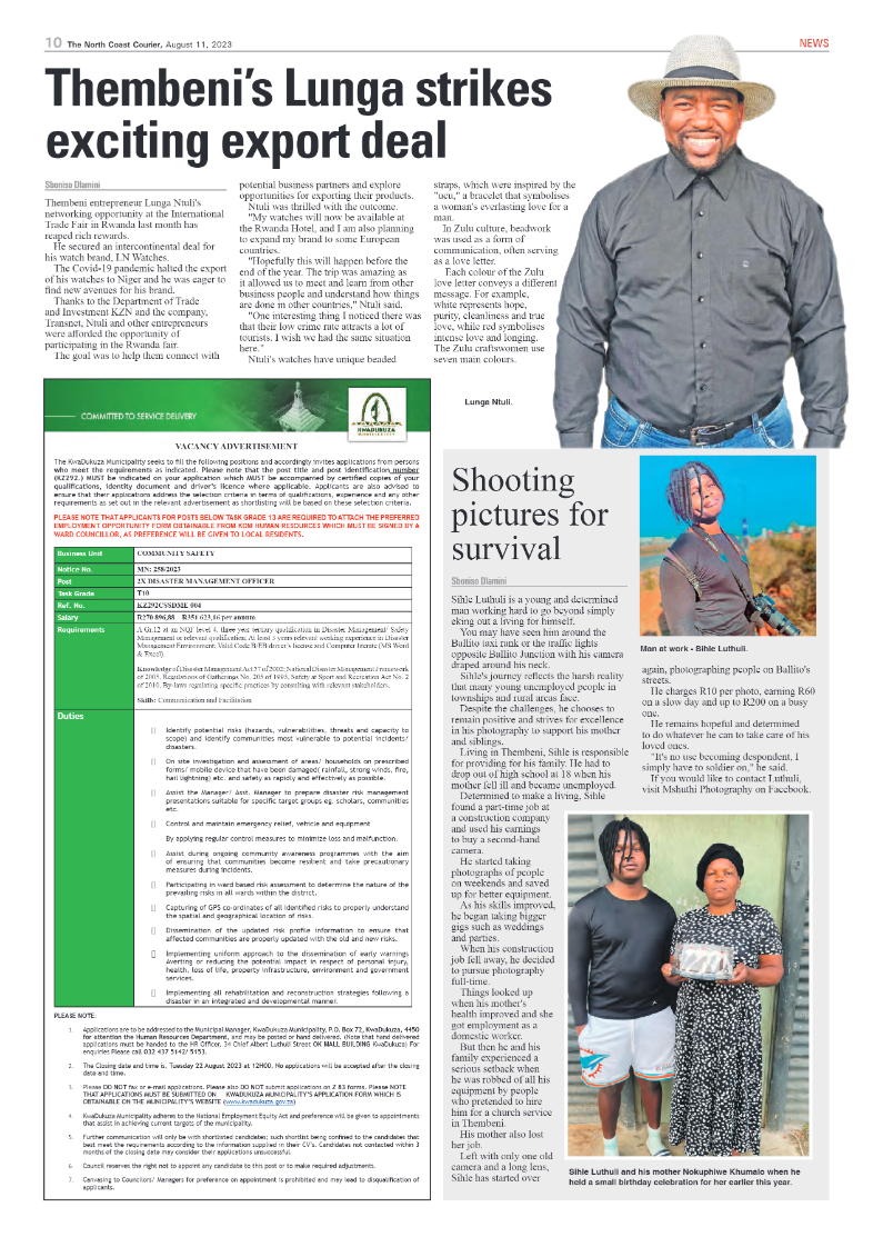 The North Coast Courier 11 August 2023 page 10