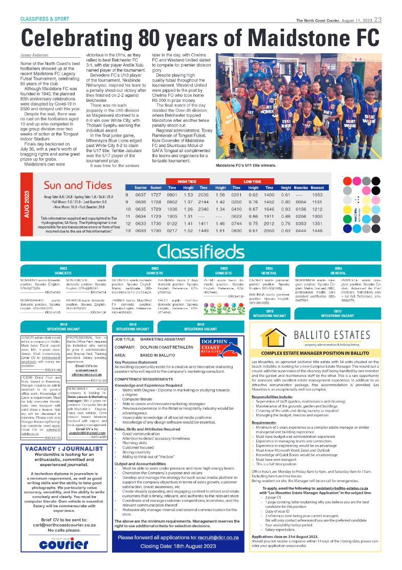 The North Coast Courier 11 August 2023 page 23