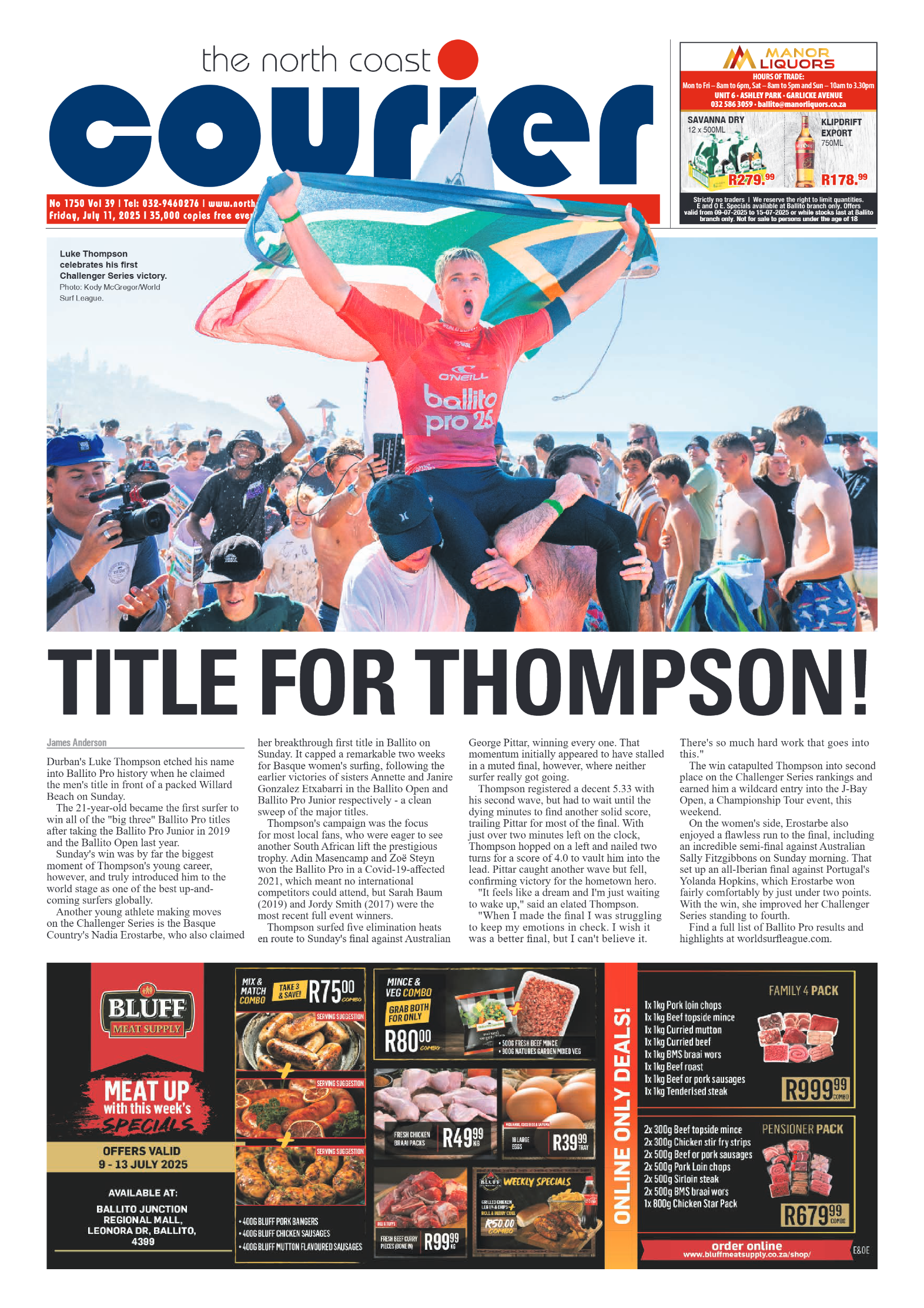 The North Coast Courier – 11 July 2025 page 1