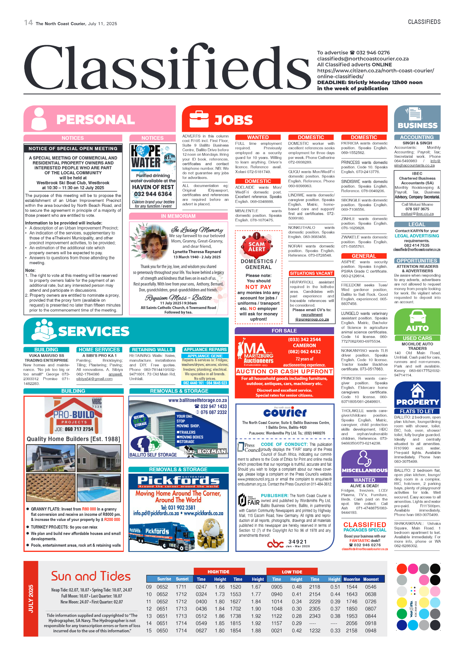 The North Coast Courier – 11 July 2025 page 14