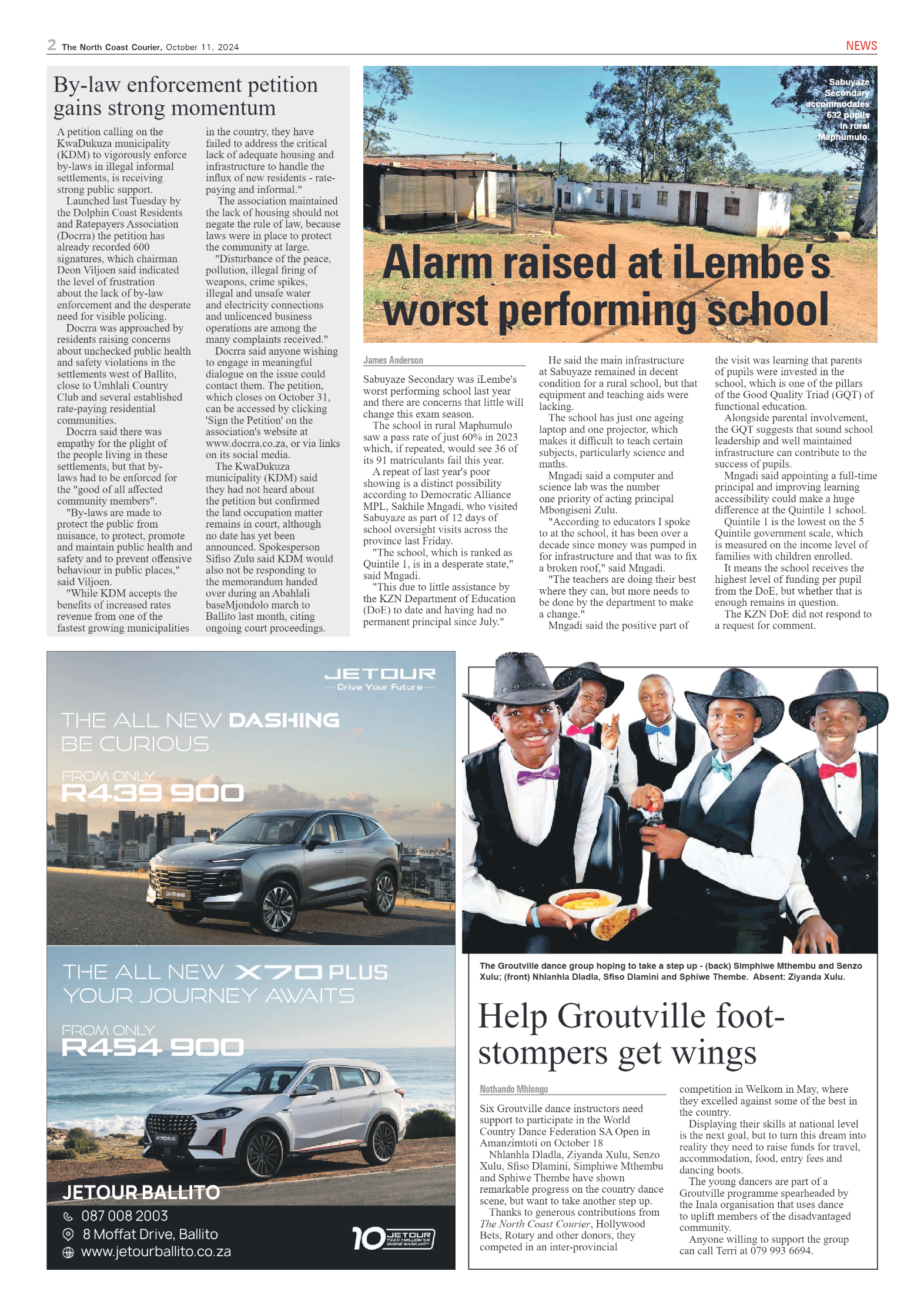 The North Coast Courier – 11 October 2024 page 2