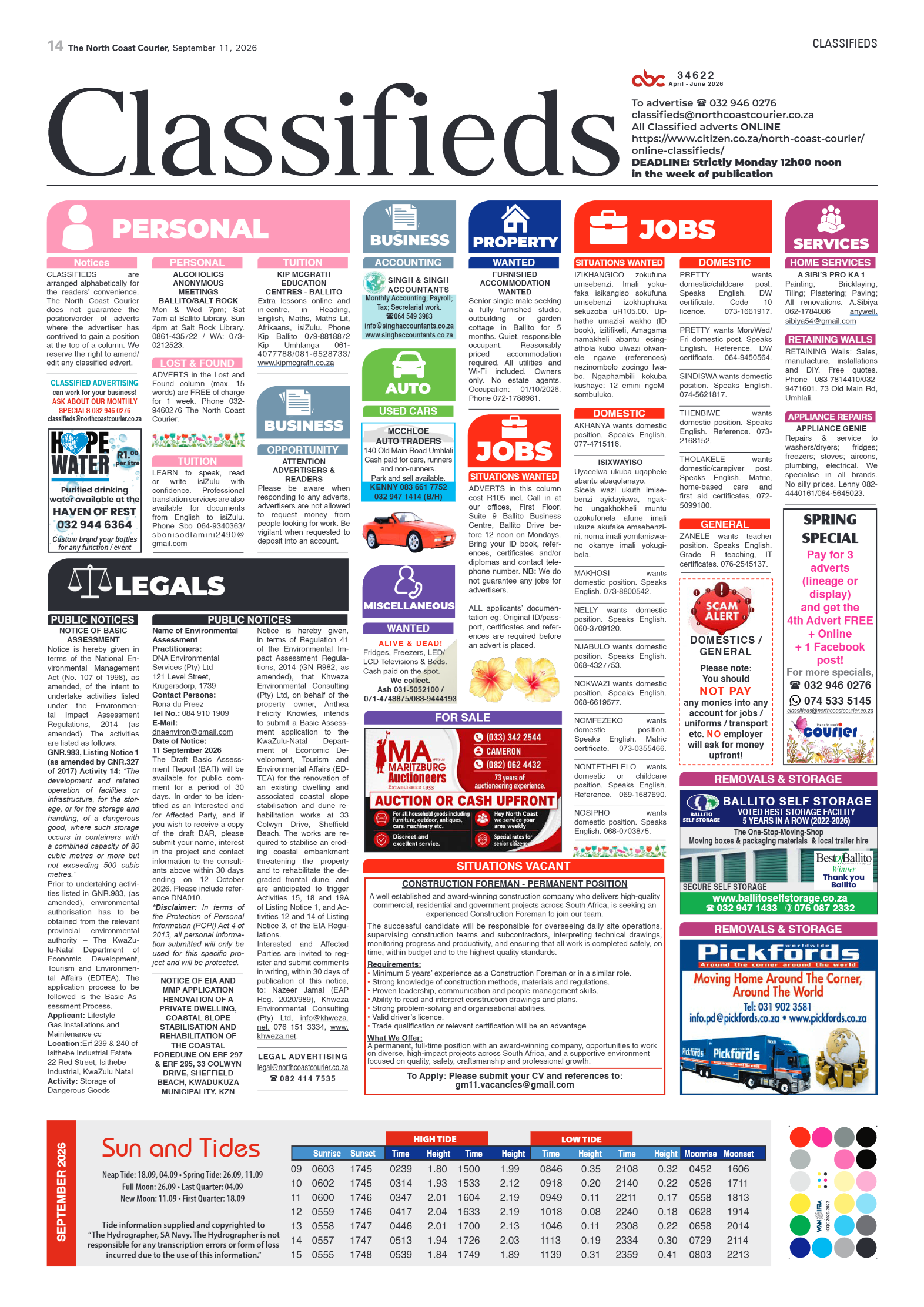 The North Coast Courier – 11 September 2026 page 14