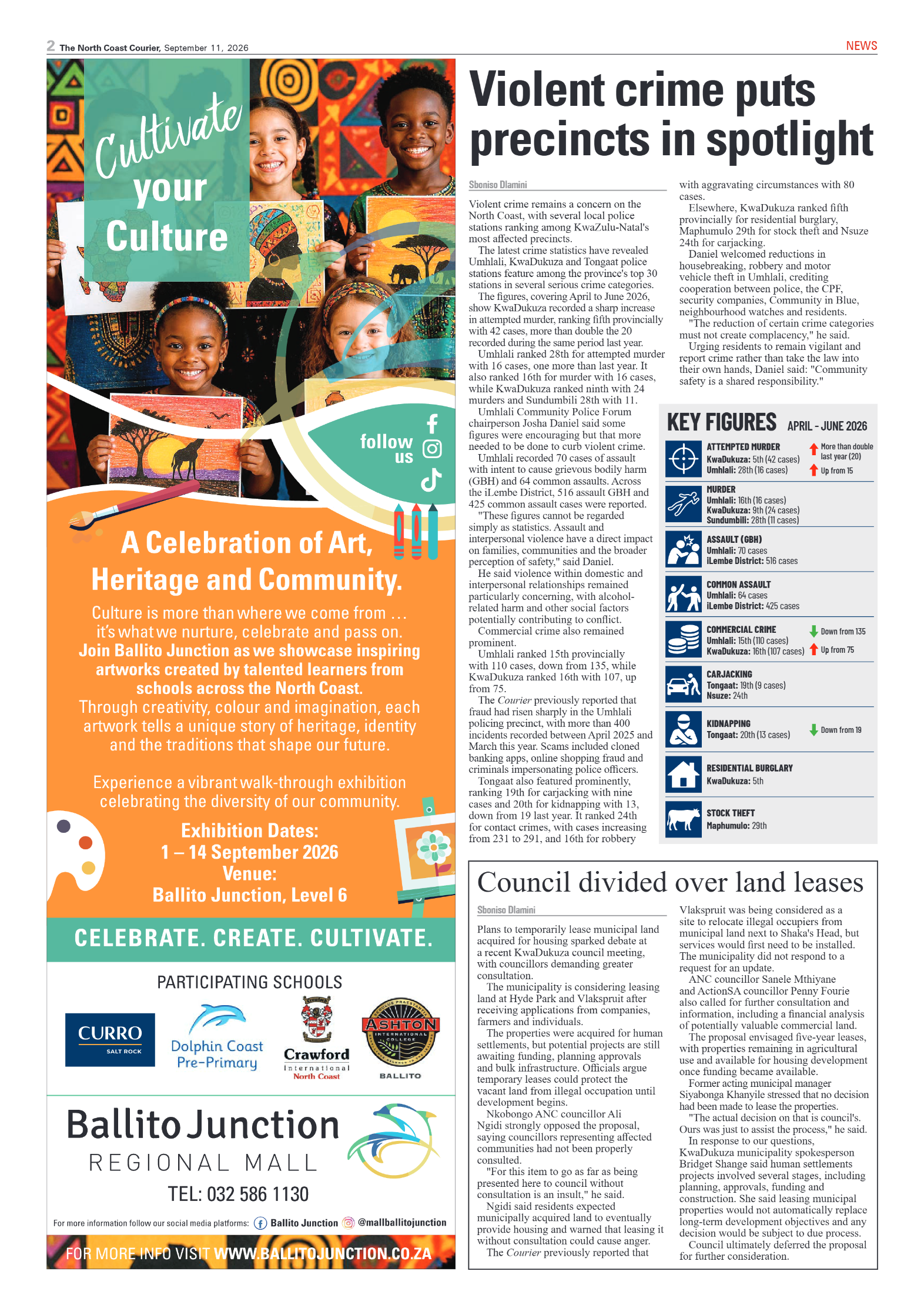 The North Coast Courier – 11 September 2026 page 2
