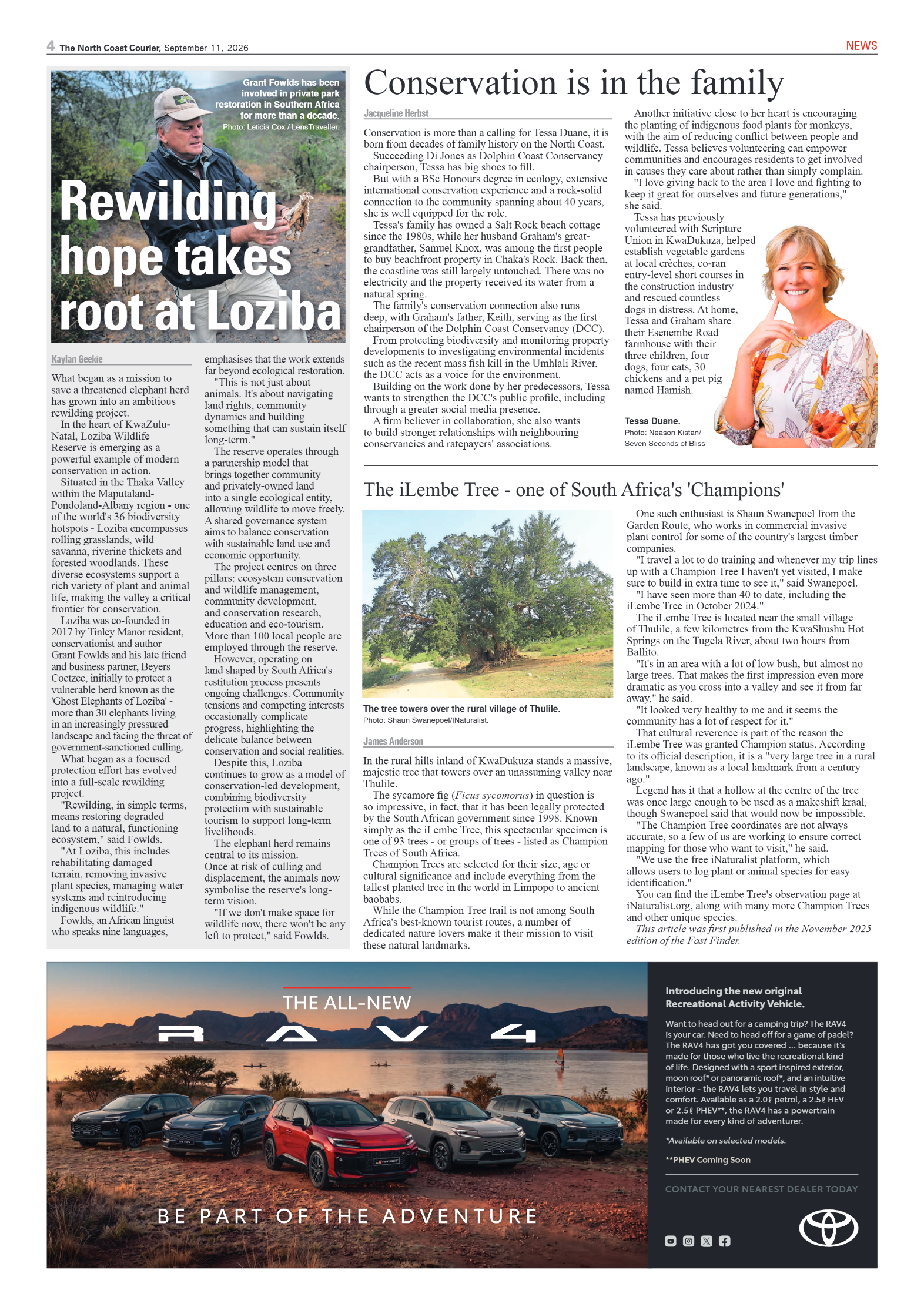 The North Coast Courier – 11 September 2026 page 4