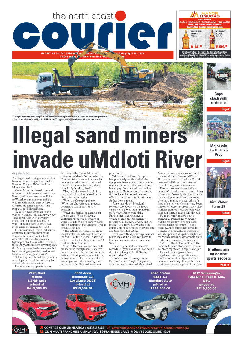 The North Coast Courier 12 April 2024 page 1