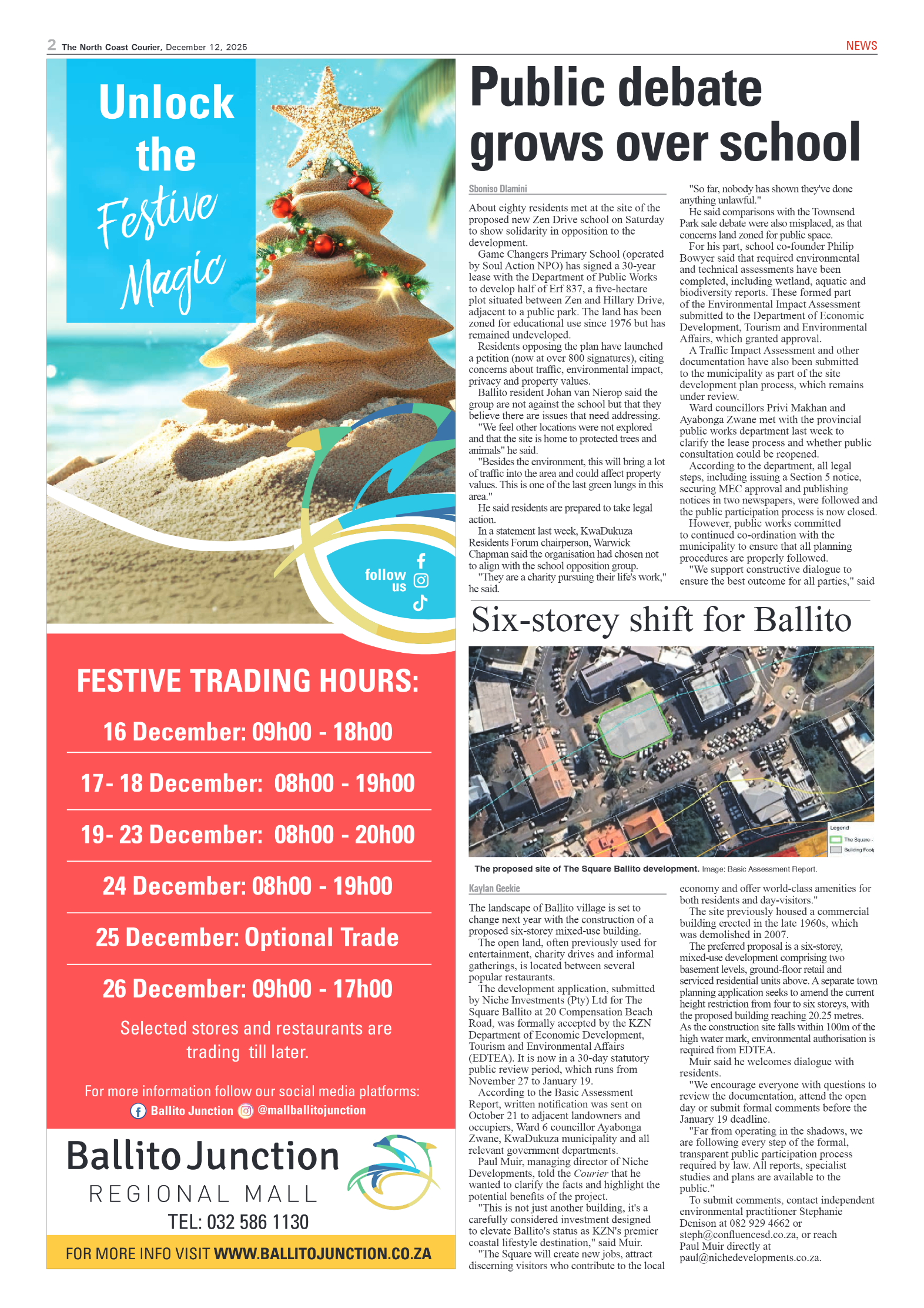The North Coast Courier – 12 December 2025 page 2
