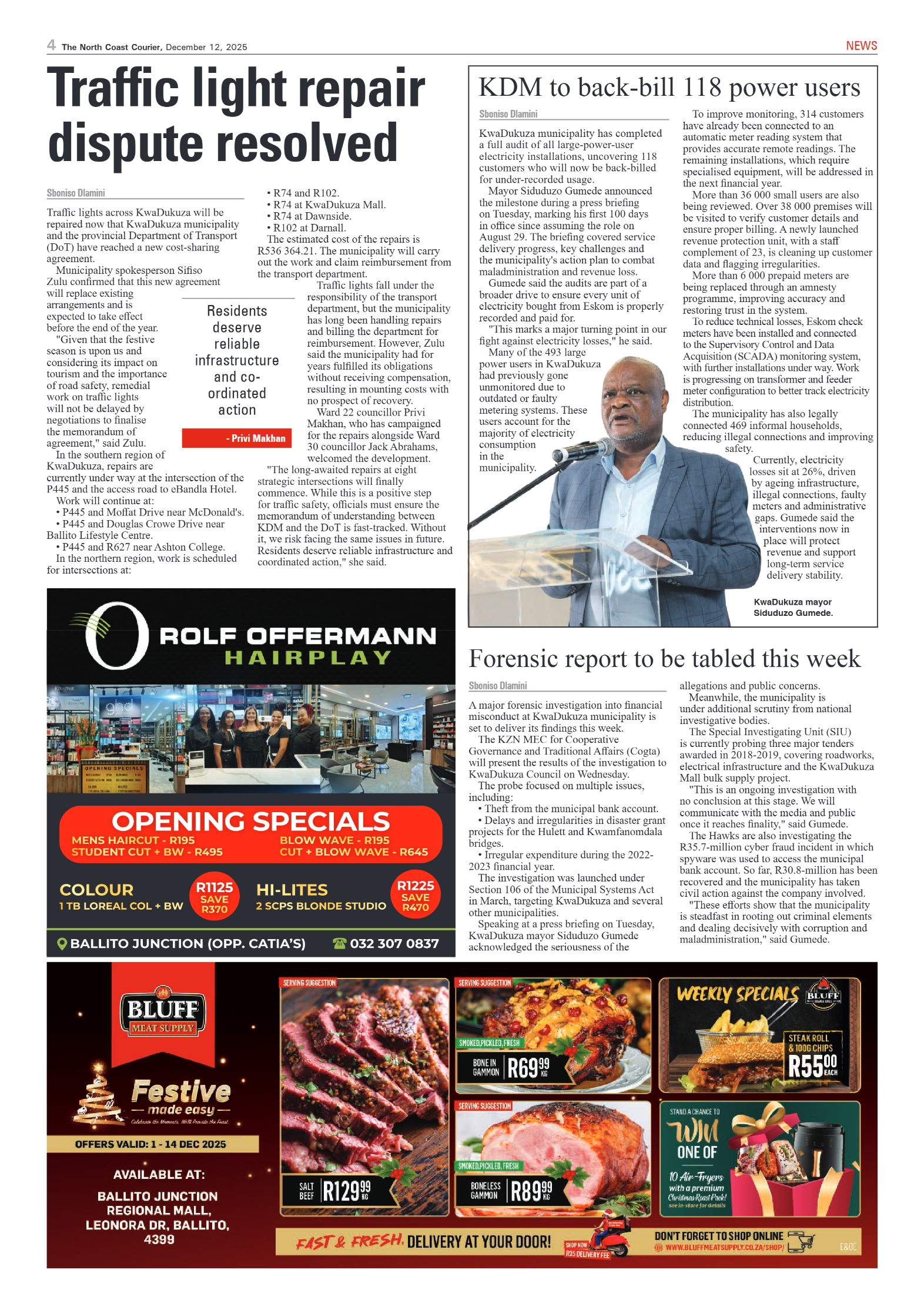 The North Coast Courier – 12 December 2025 page 4