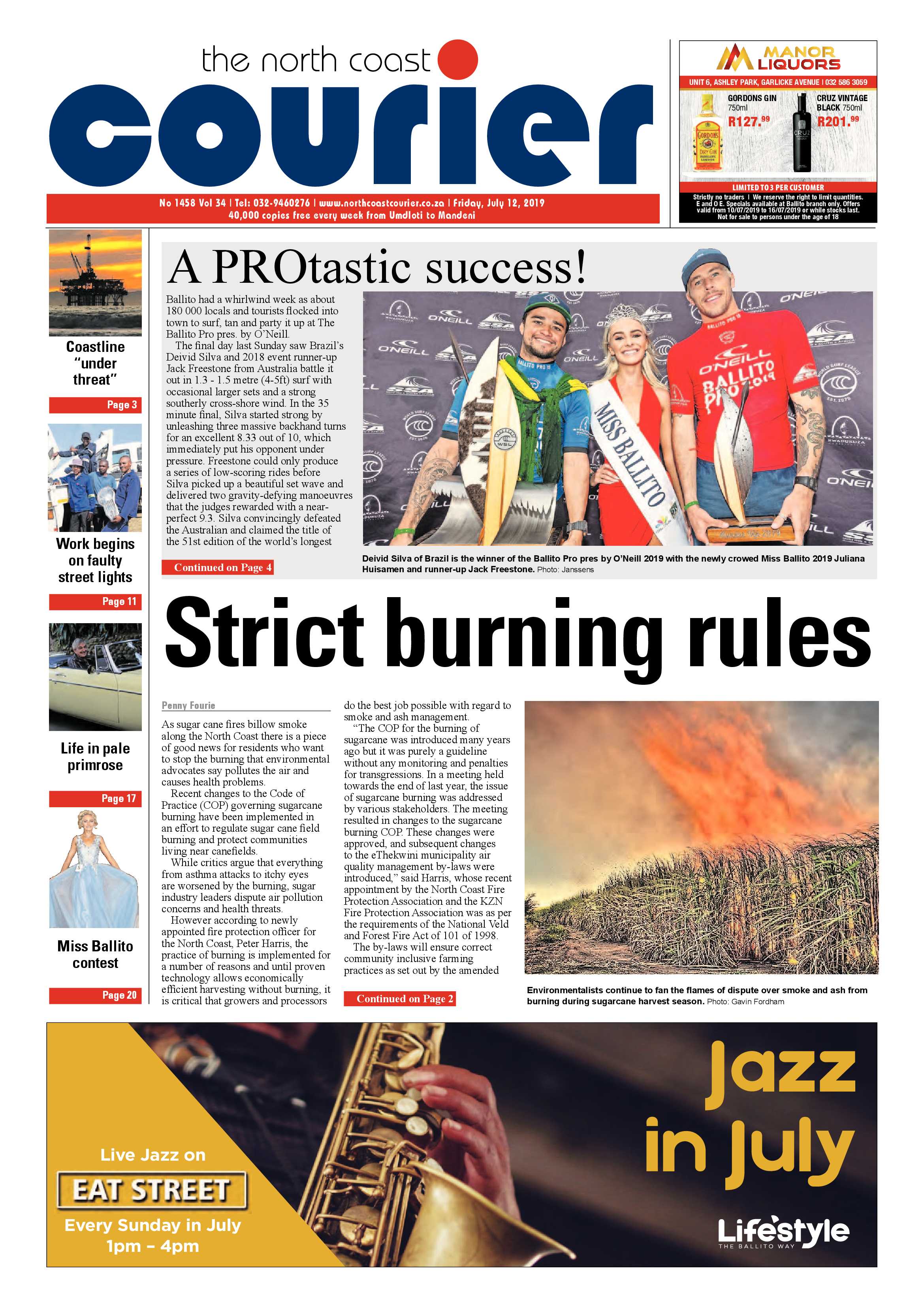 The North Coast Courier 12 July 2019 page 1