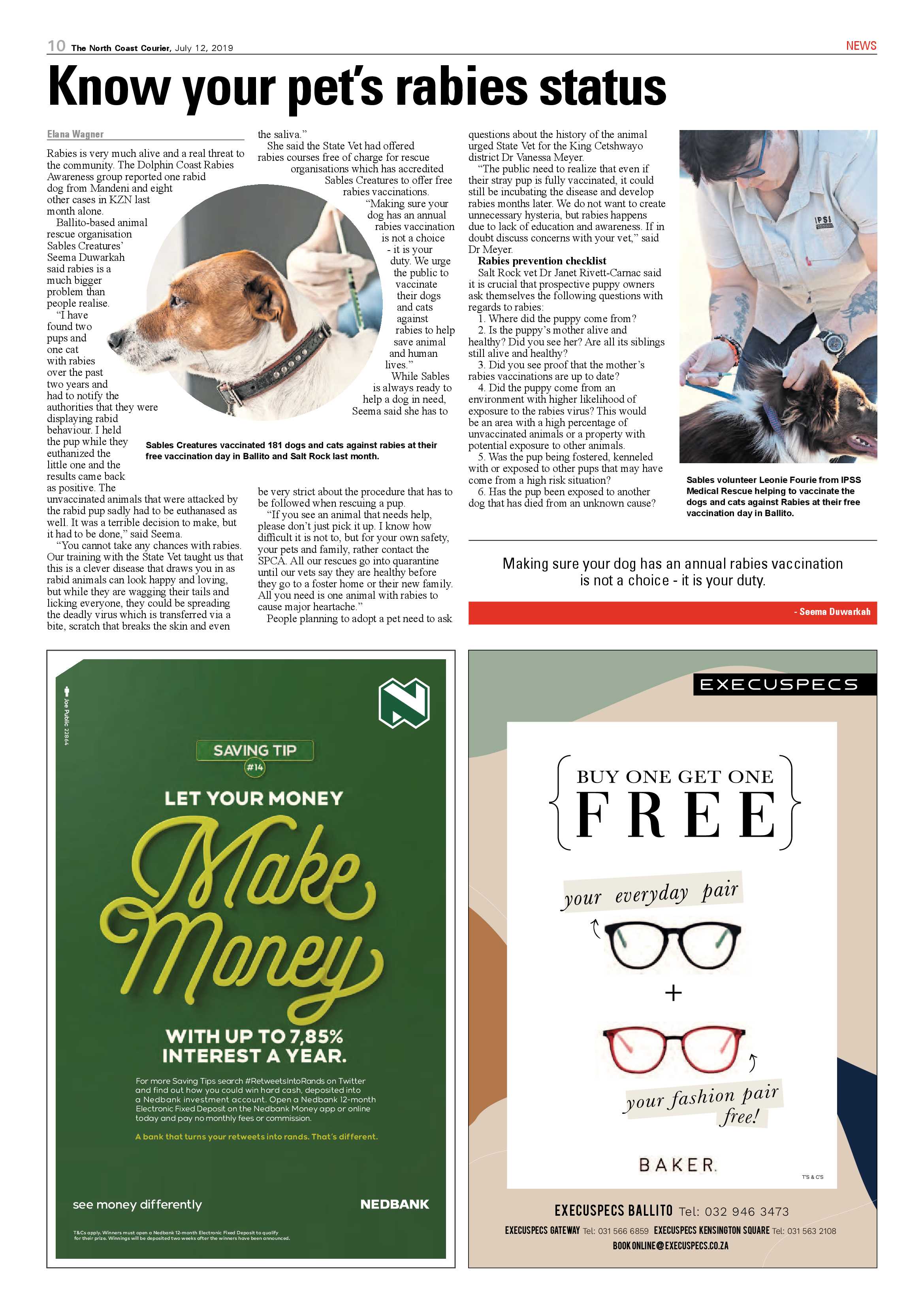 The North Coast Courier 12 July 2019 page 10