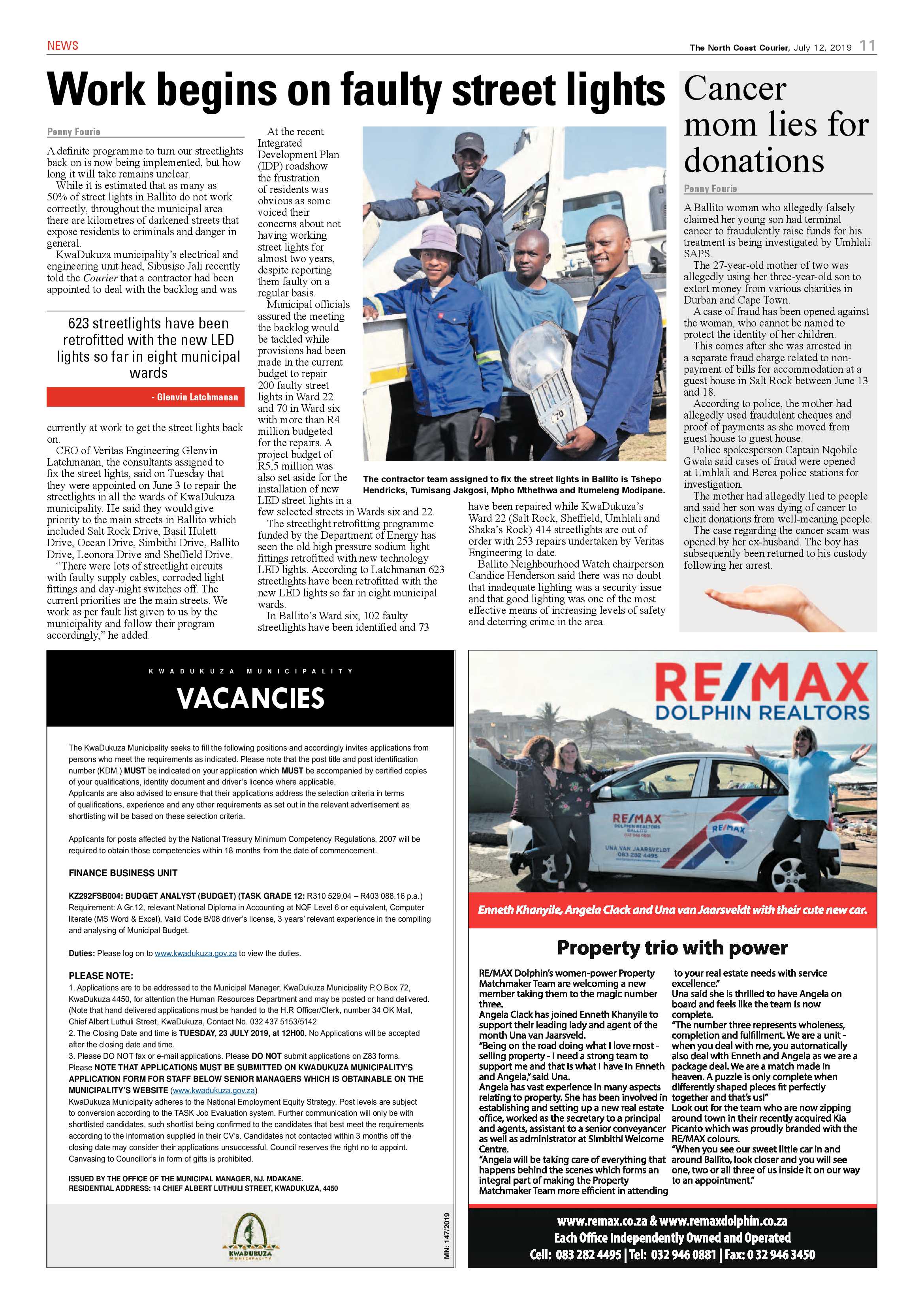 The North Coast Courier 12 July 2019 page 11