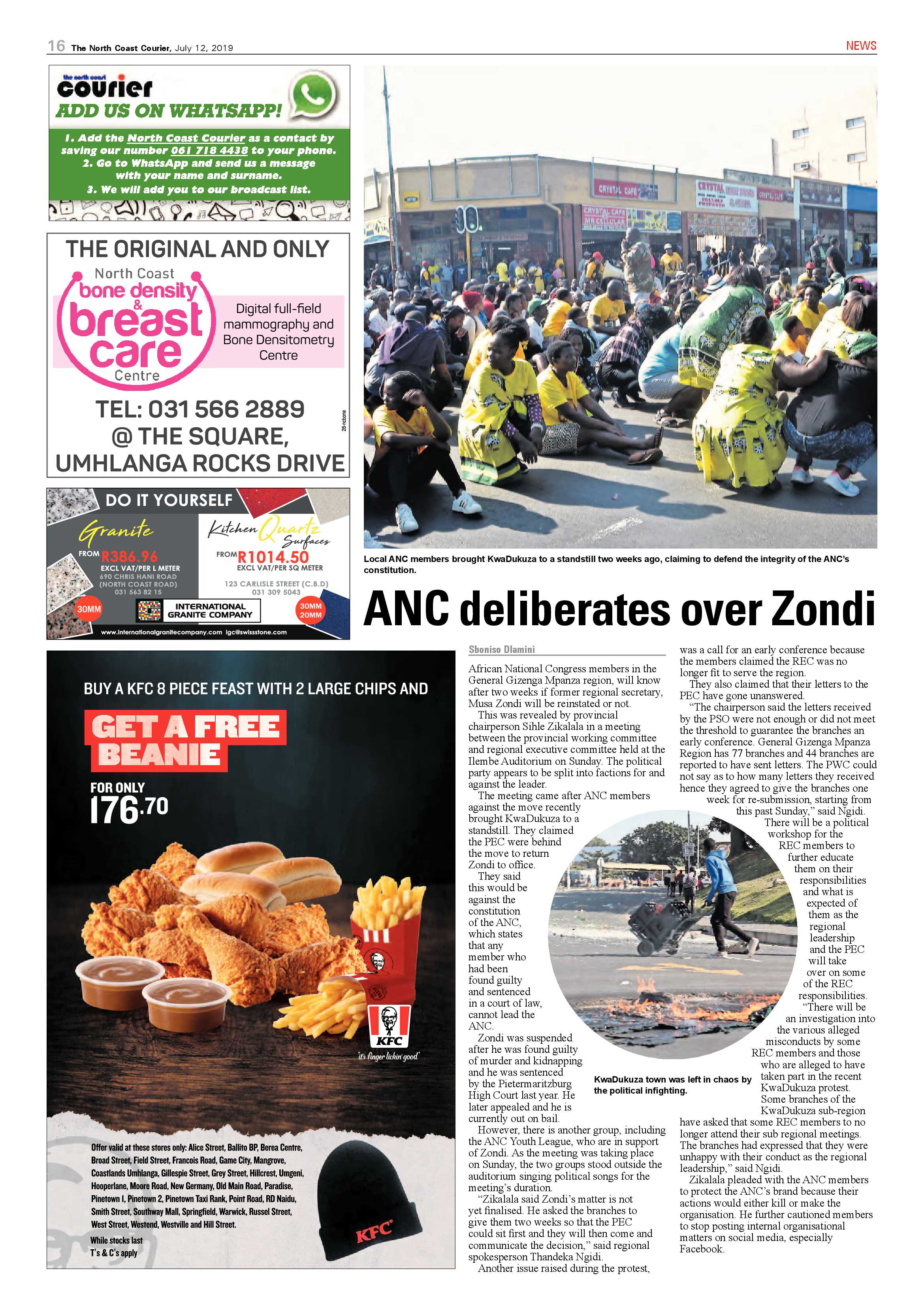 The North Coast Courier 12 July 2019 page 16