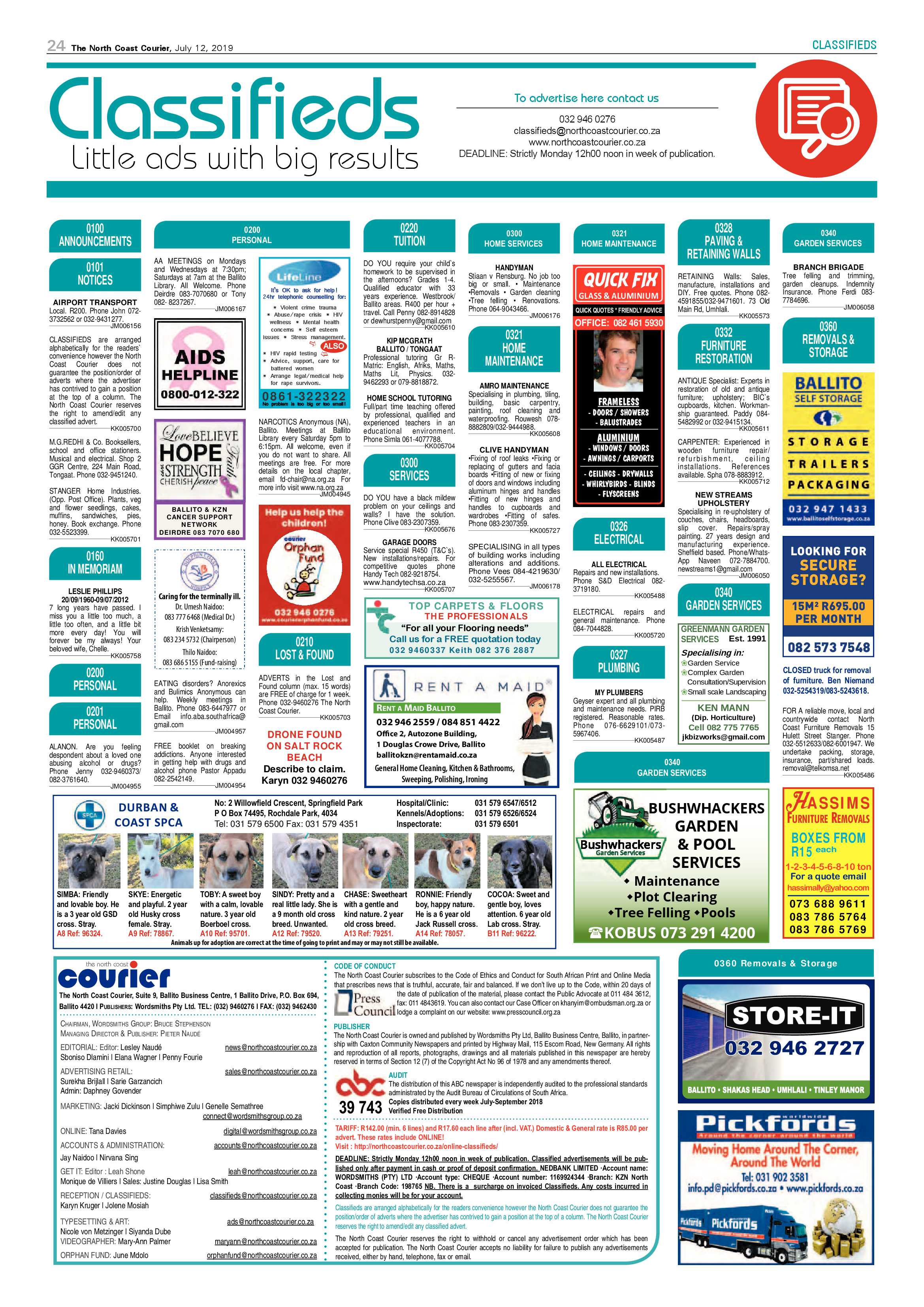 The North Coast Courier 12 July 2019 page 24