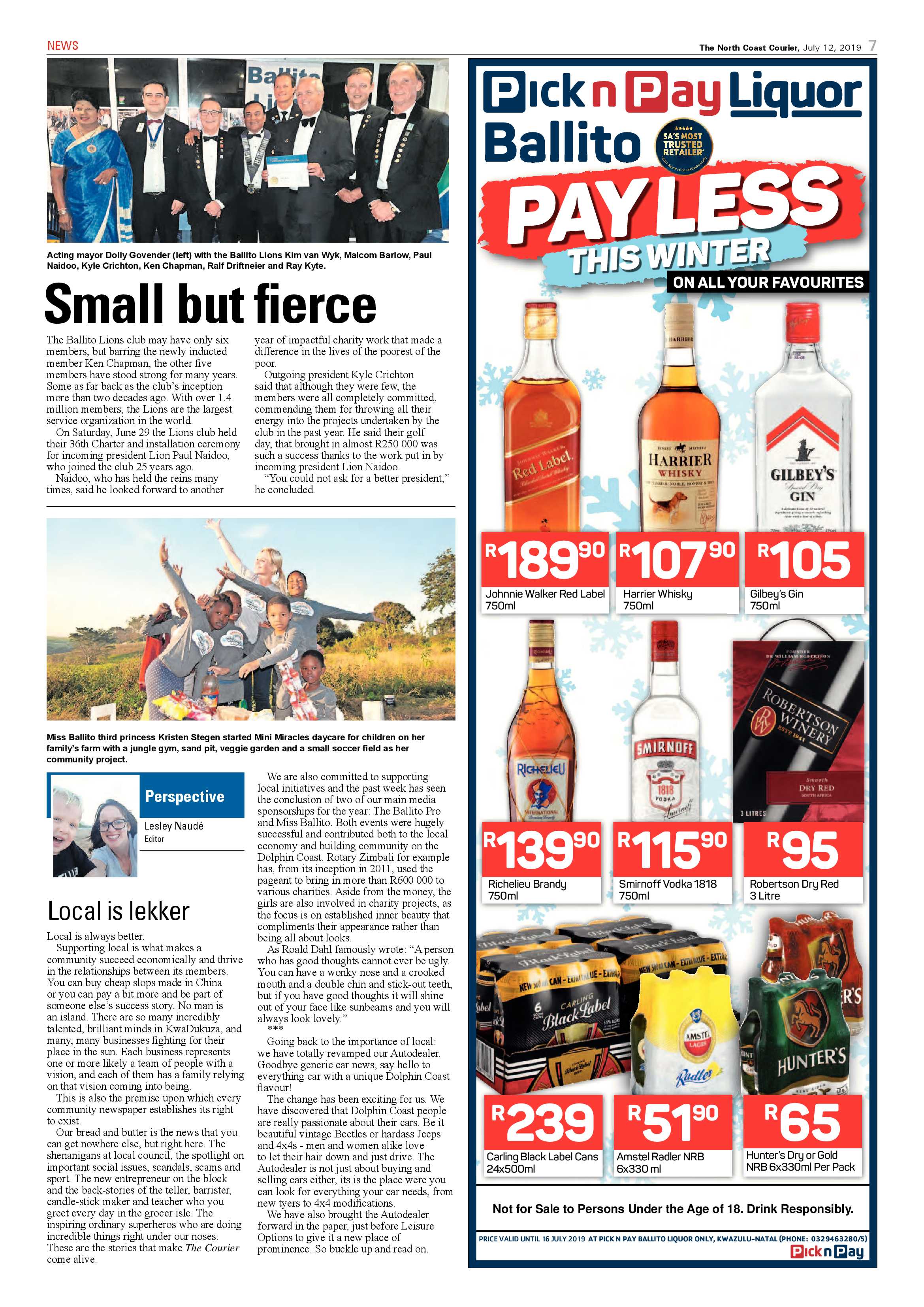 The North Coast Courier 12 July 2019 page 7