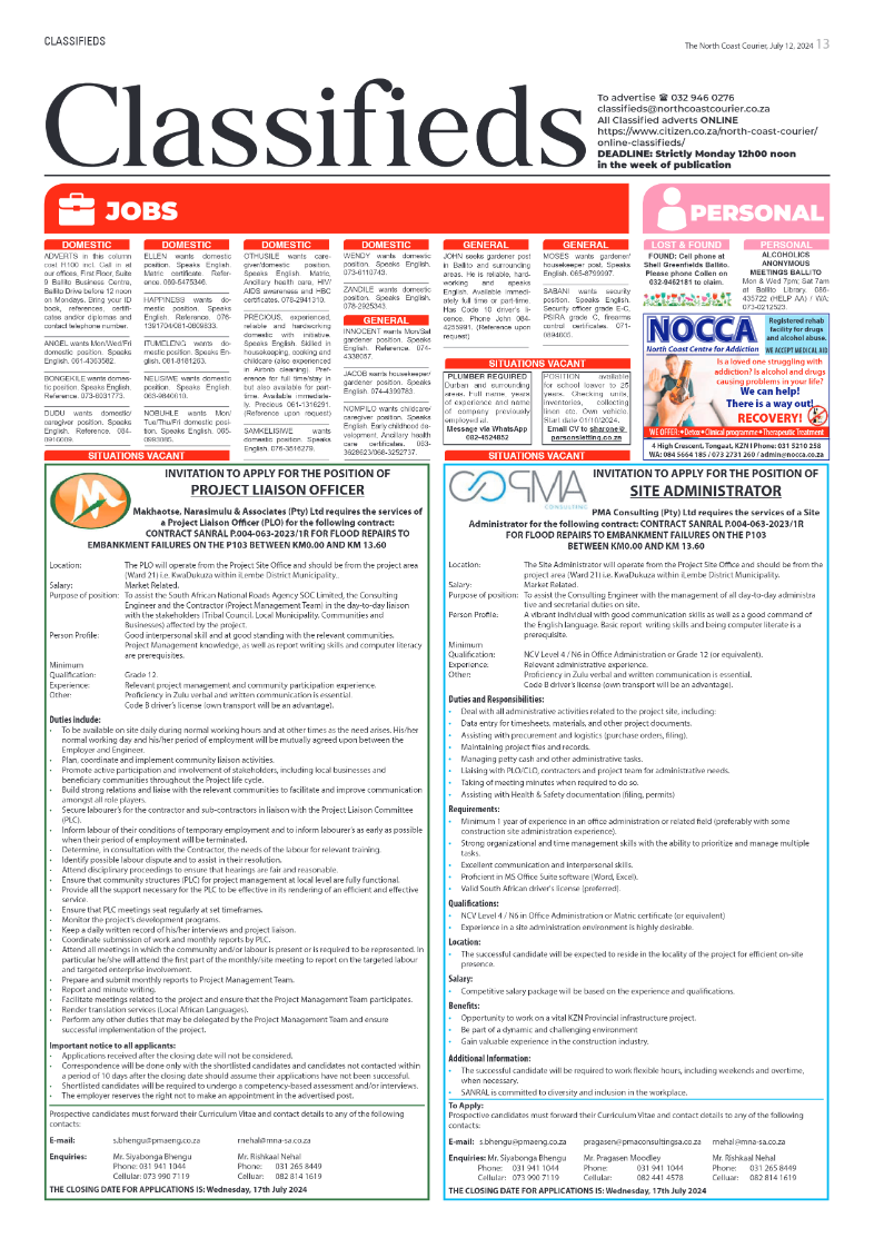 The North Coast Courier – 12 July 2024 page 13