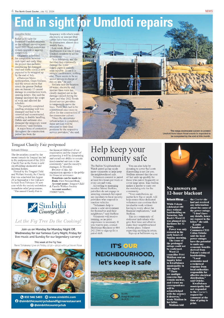 The North Coast Courier – 12 July 2024 page 4